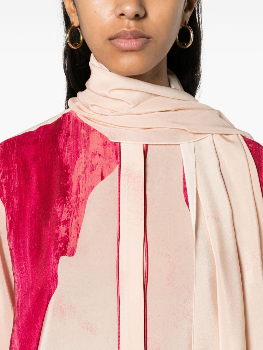 F.R.S . Printed crepe de chine shirt – SILK 100% - view 3
