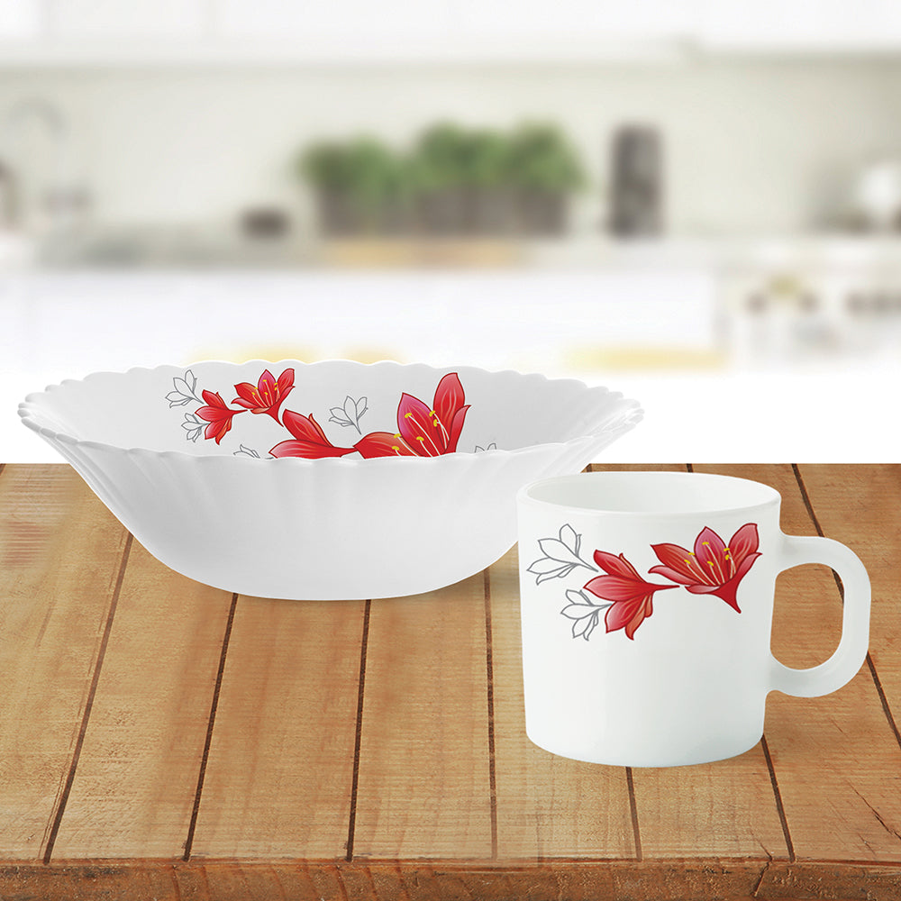 My Borosil Larah by Borosil Ruby Snack Set w Mugs