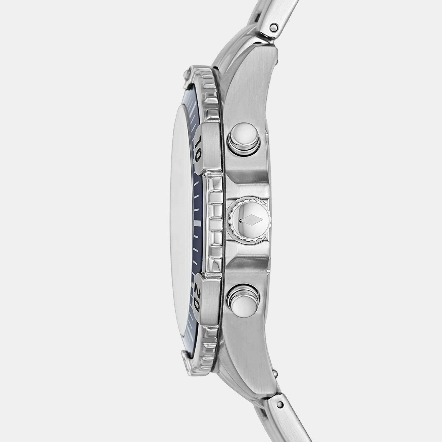 Fossil Garrett Men Quartz Blue Dial Chronograph Stainless Steel Watch FS5623 - view 2