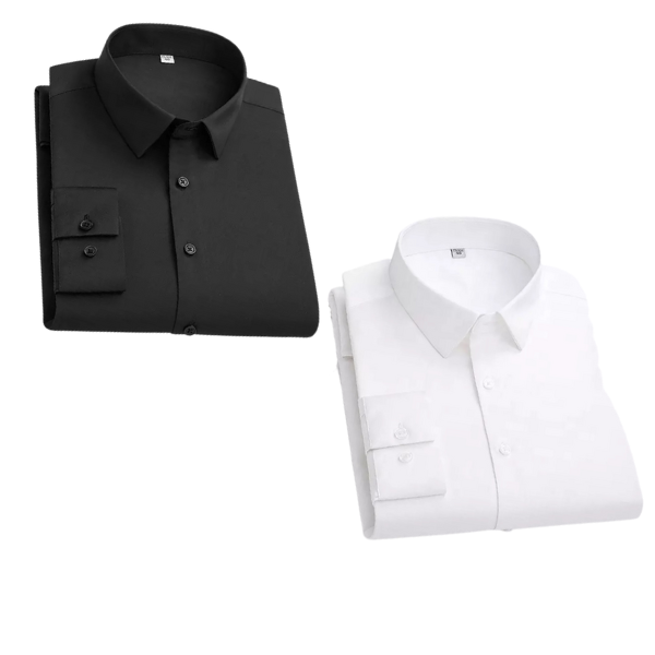BlackTree Combo of 2 Cotton Shirt for Man ( Black and White )