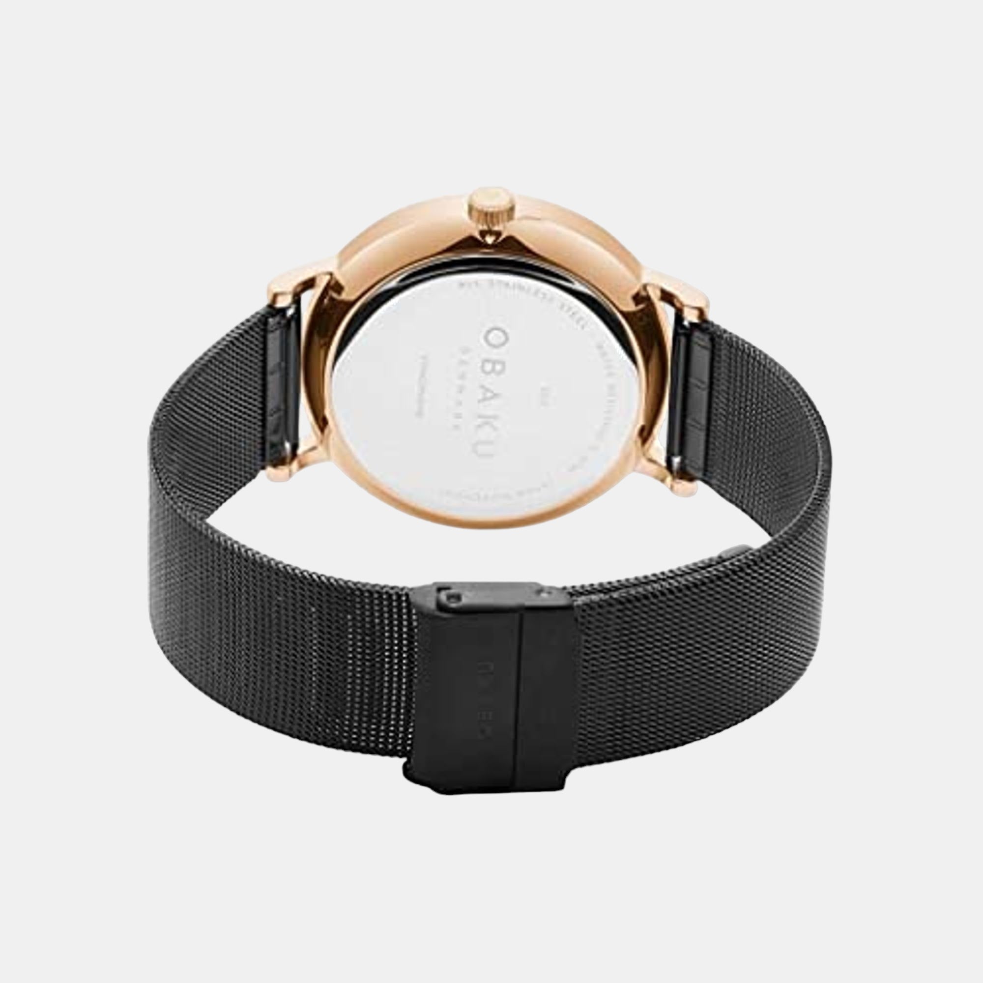 Obaku Ege Night Men Quartz Black Dial Analog Stainless Steel Watch V246GMVBMB - view 2