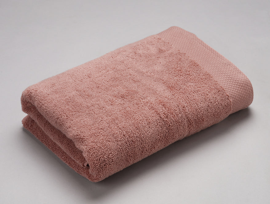 Spaces India Rose Tan - Blush 100% Egyptian Cotton Bath Towel - Luxury Egyption Cotton By Spaces - view 3