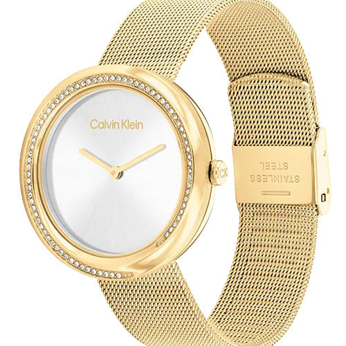 Calvin Klein Twisted Bezel White Dial Women 34mm 25200150 - view 2