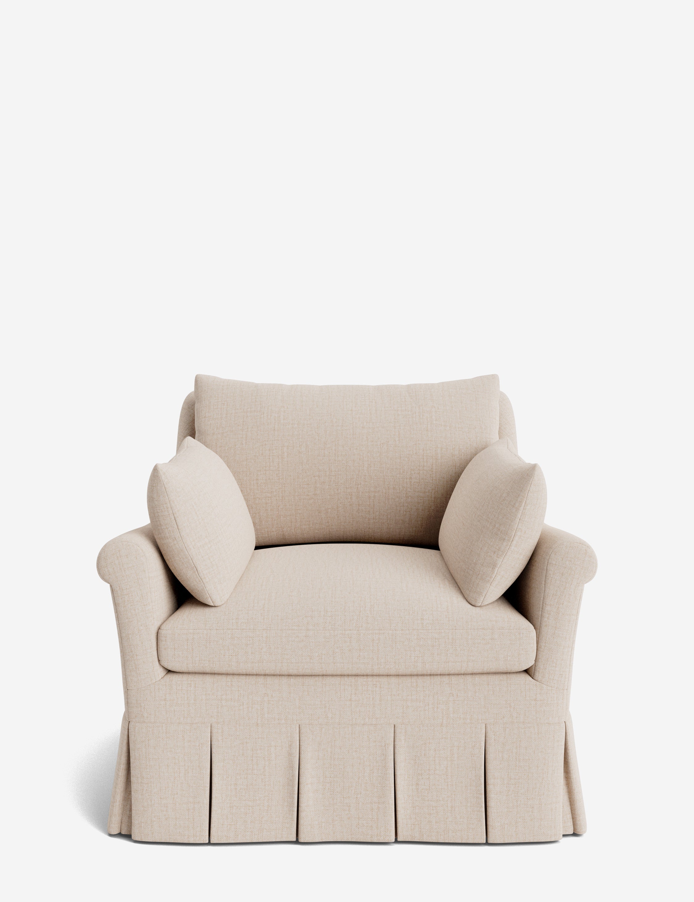 Lulu and Georgia Portola Rolled Arm Luxe Depth Pleated Chair - view 45