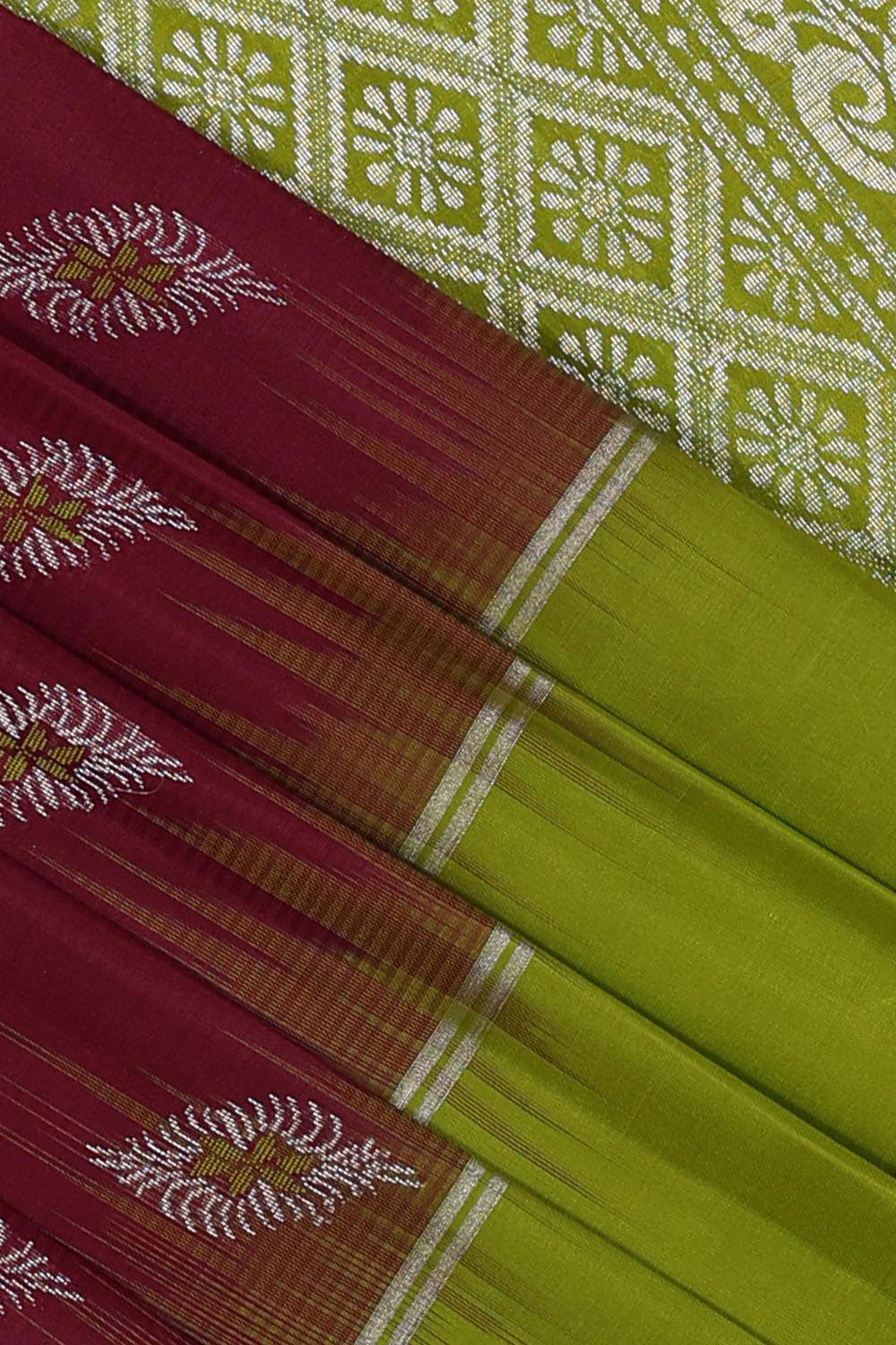 Kalanjali Gorgeous Soft-Silk Caramel-Maroon Saree - view 2
