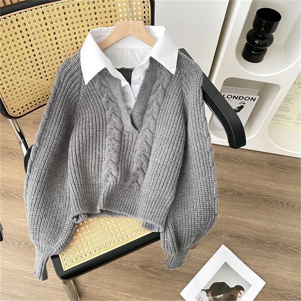 Alamode By Akanksha Siya Statement Tops with Attached Sweater - view 2
