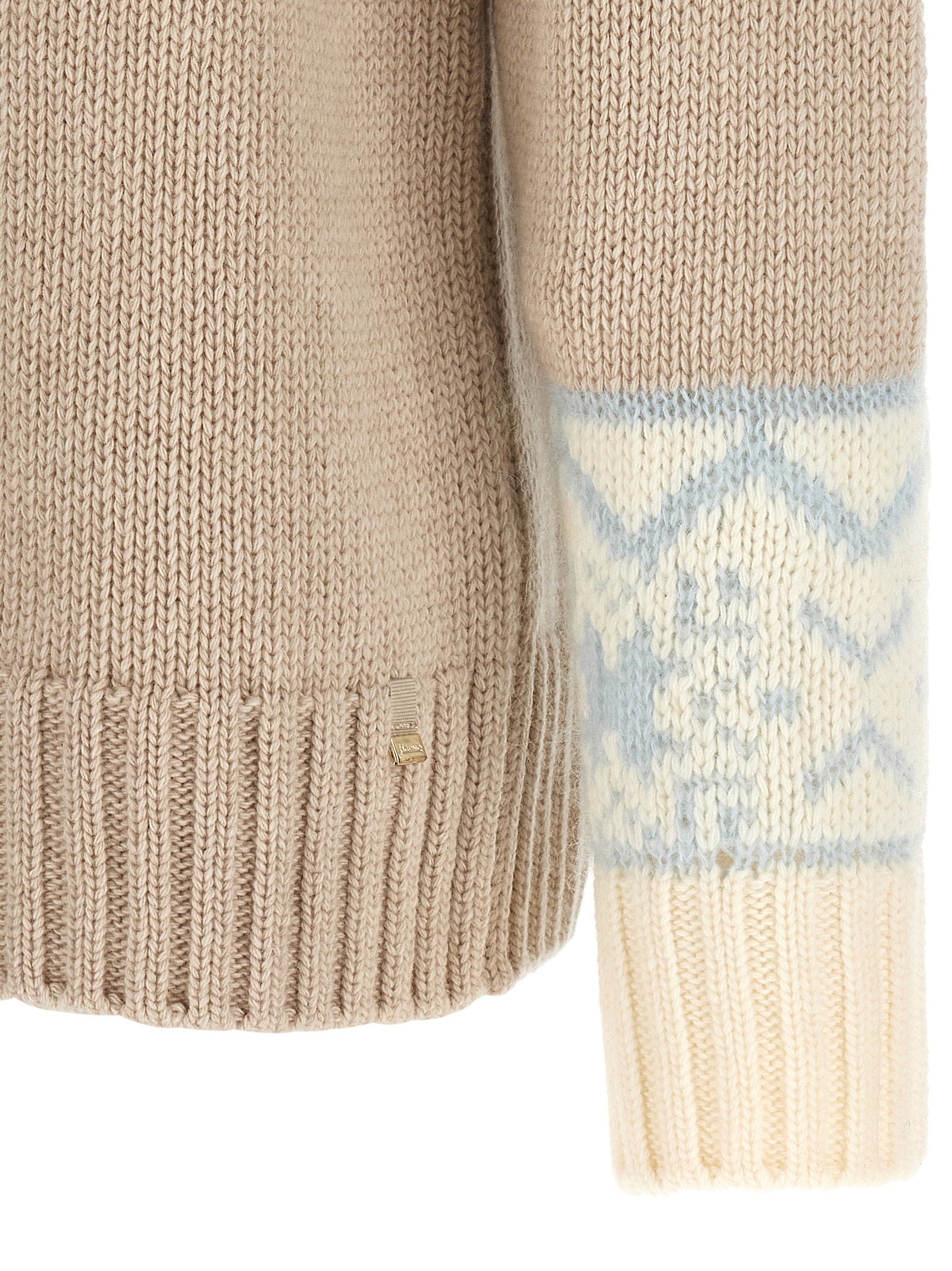 Herno Wool And Cashmere Sweater With Intarsia - view 4