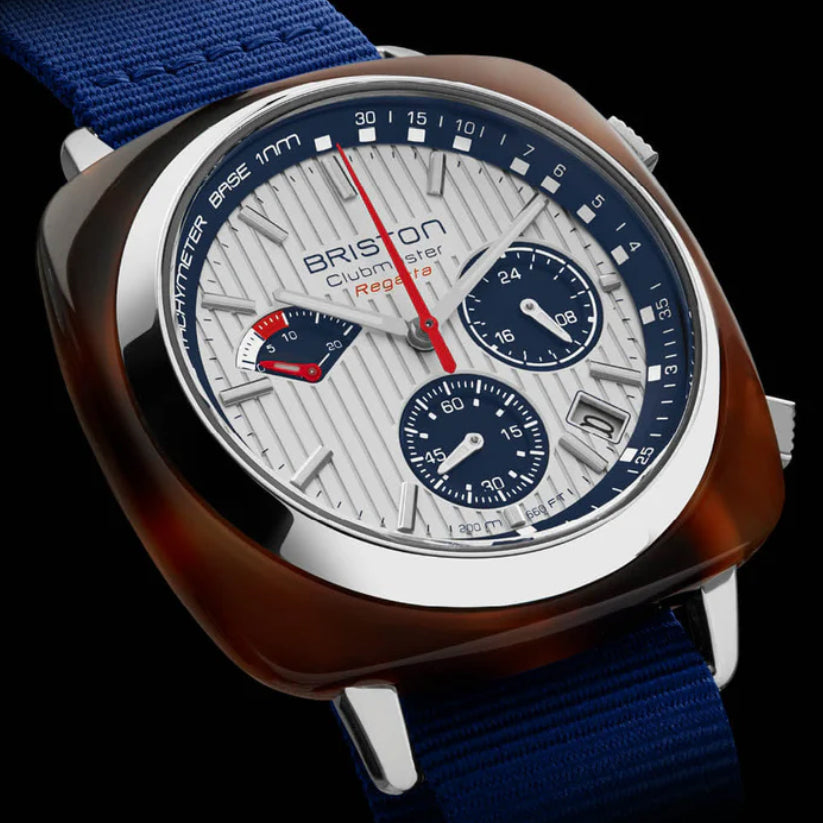 Briston Clubmaster Regatta Men Quartz White Dial Chronograph Nato Watch 241542.SA.T.2.NNB - view 2