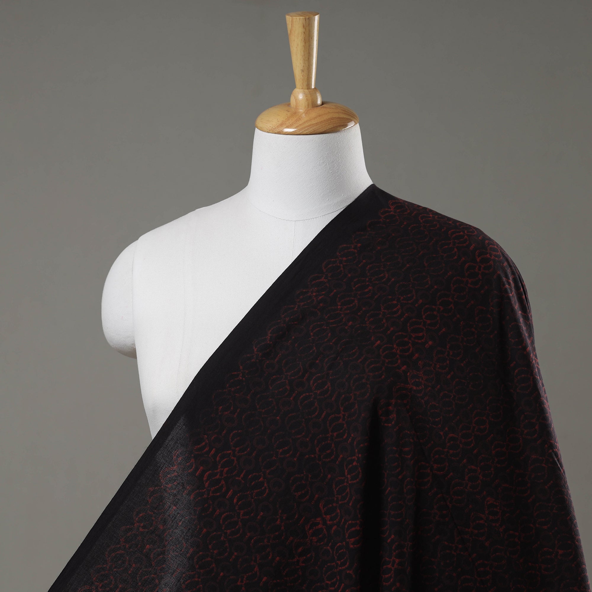 HAVELI CHRONICLES Black - Akola Hand Block Printed Cotton Fabric