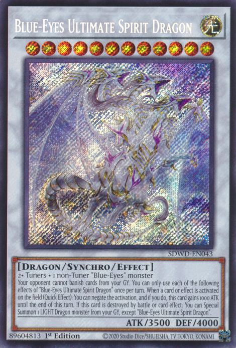Yu-Gi-Oh! Blue-Eyes Ultimate Spirit Dragon - SDWD-EN043 - Secret Rare - 1st Edition