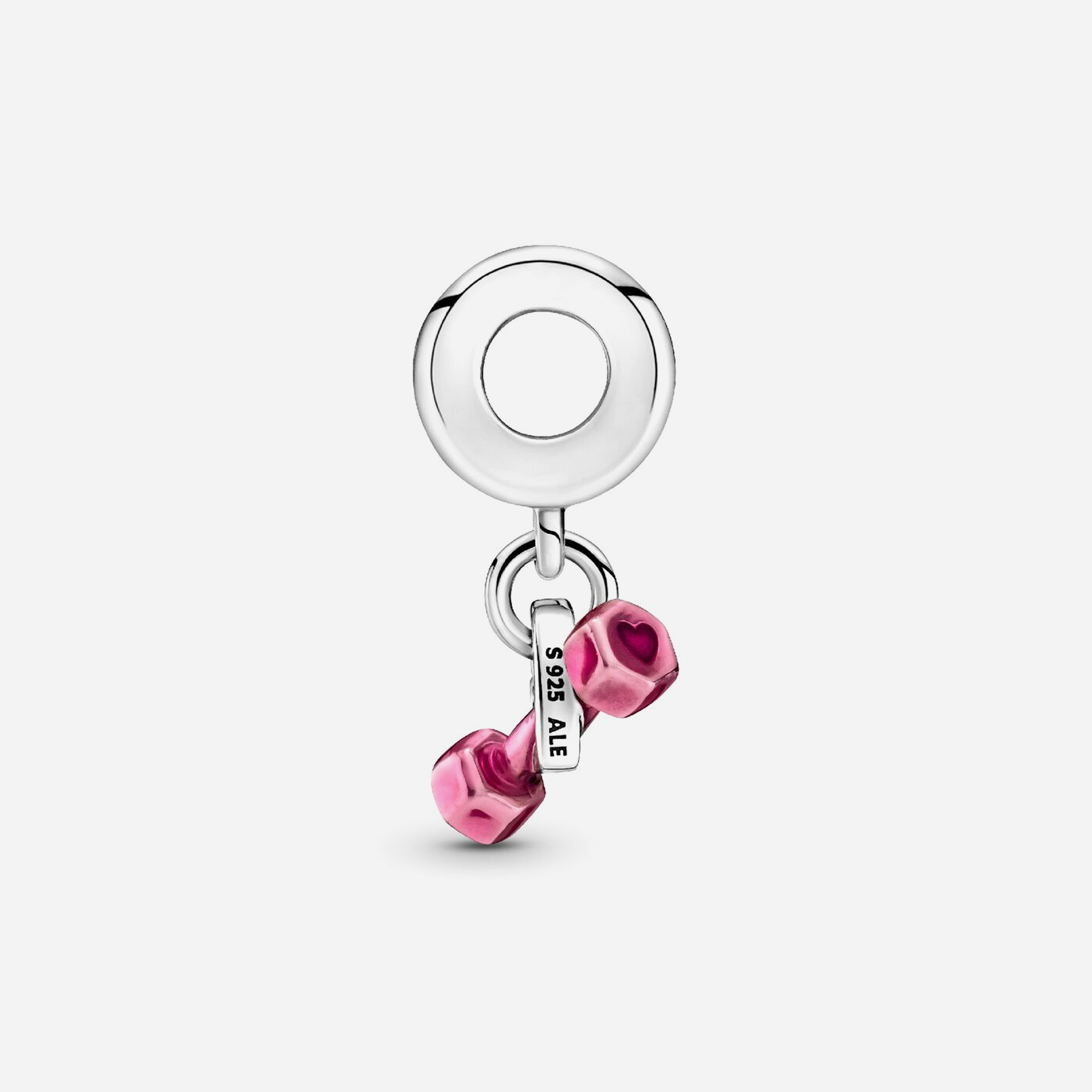 Dumbbell heart dangle – Pandora Dumbbell & Heart Dangle Charm Sterling Silver
