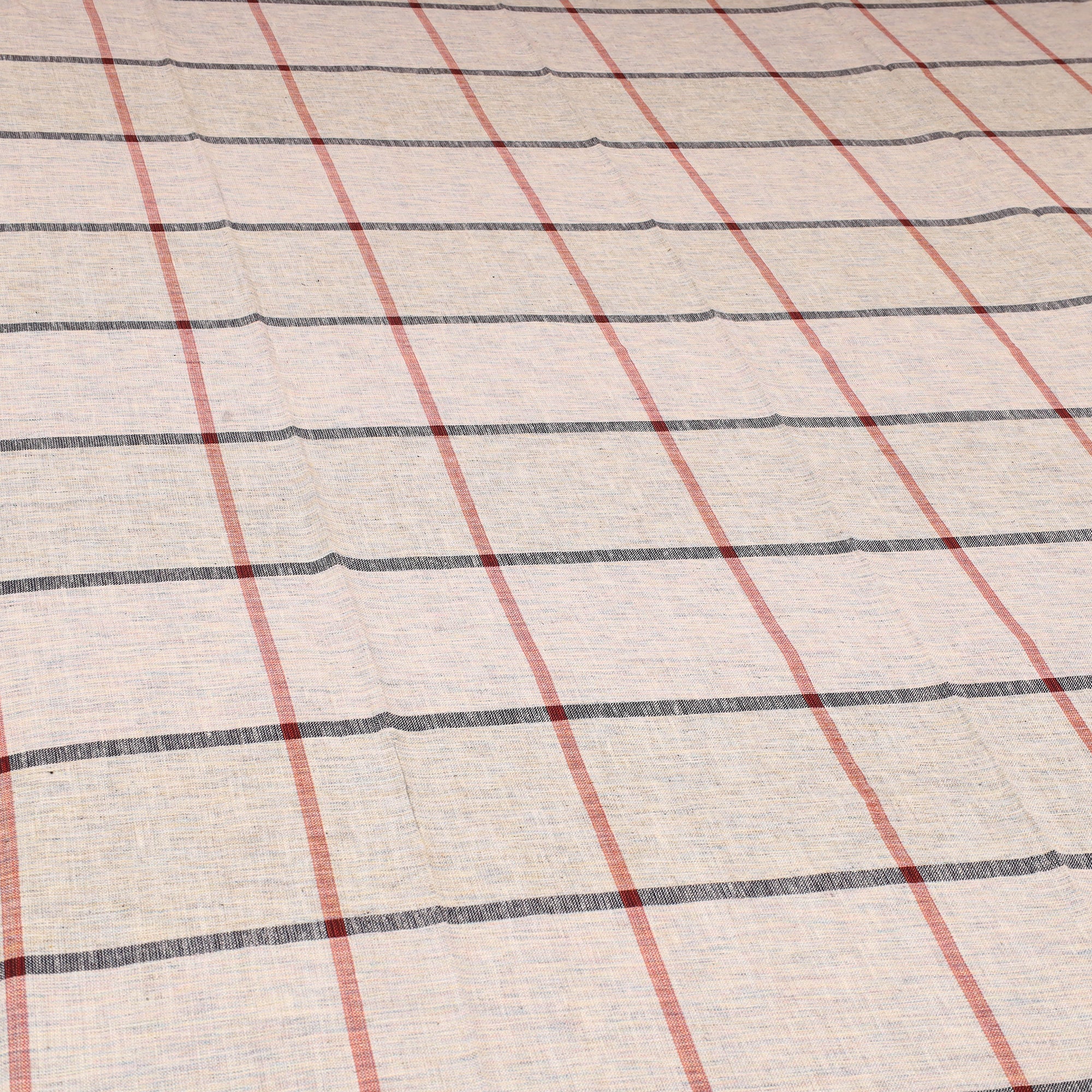 GWALIOR HANDLOOMS Beige - Plain Cotton Single Handloom Bed Cover (90 x 60 in) 77 - view 2