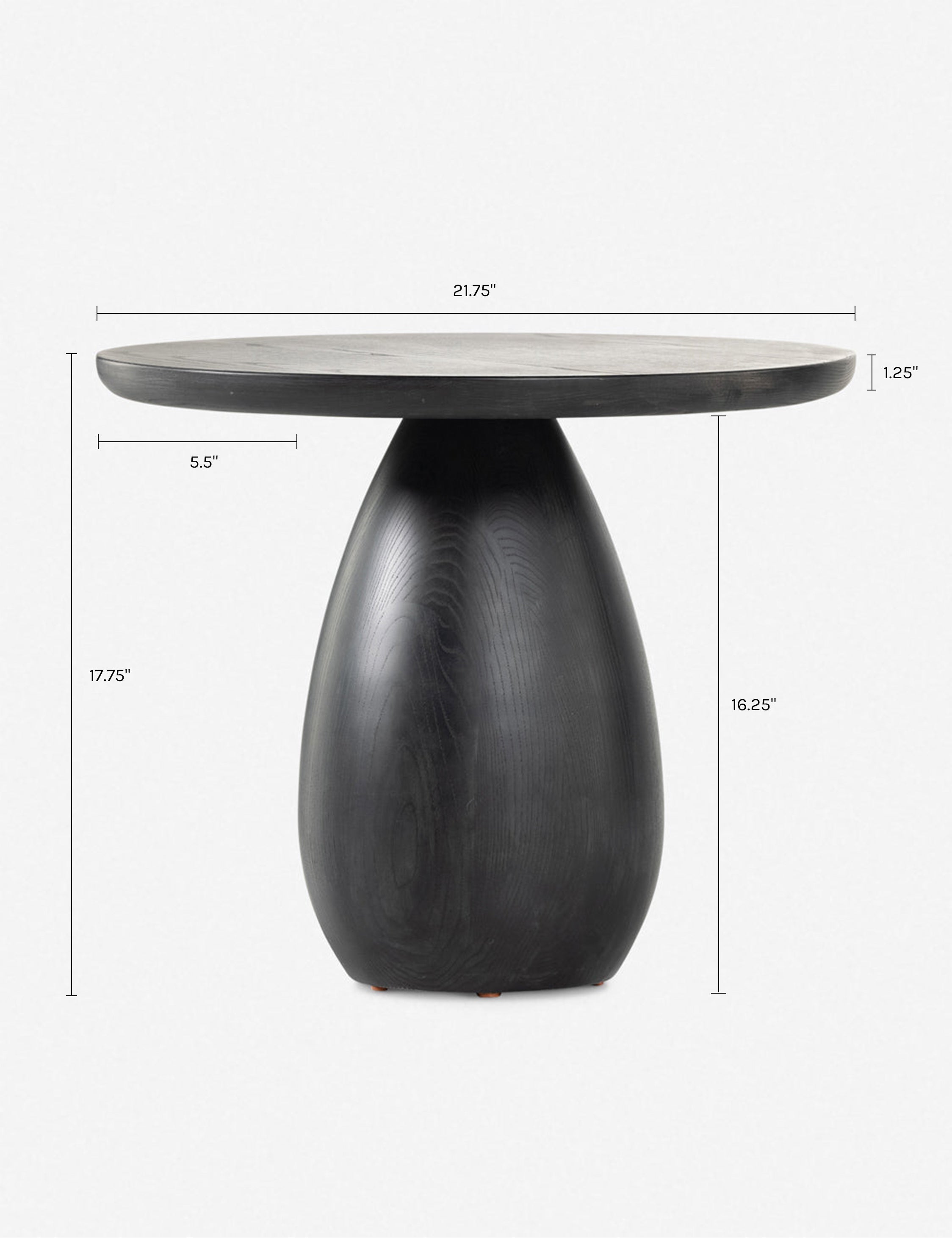 Lulu and Georgia Mulholland Round Side Table – Black - view 4