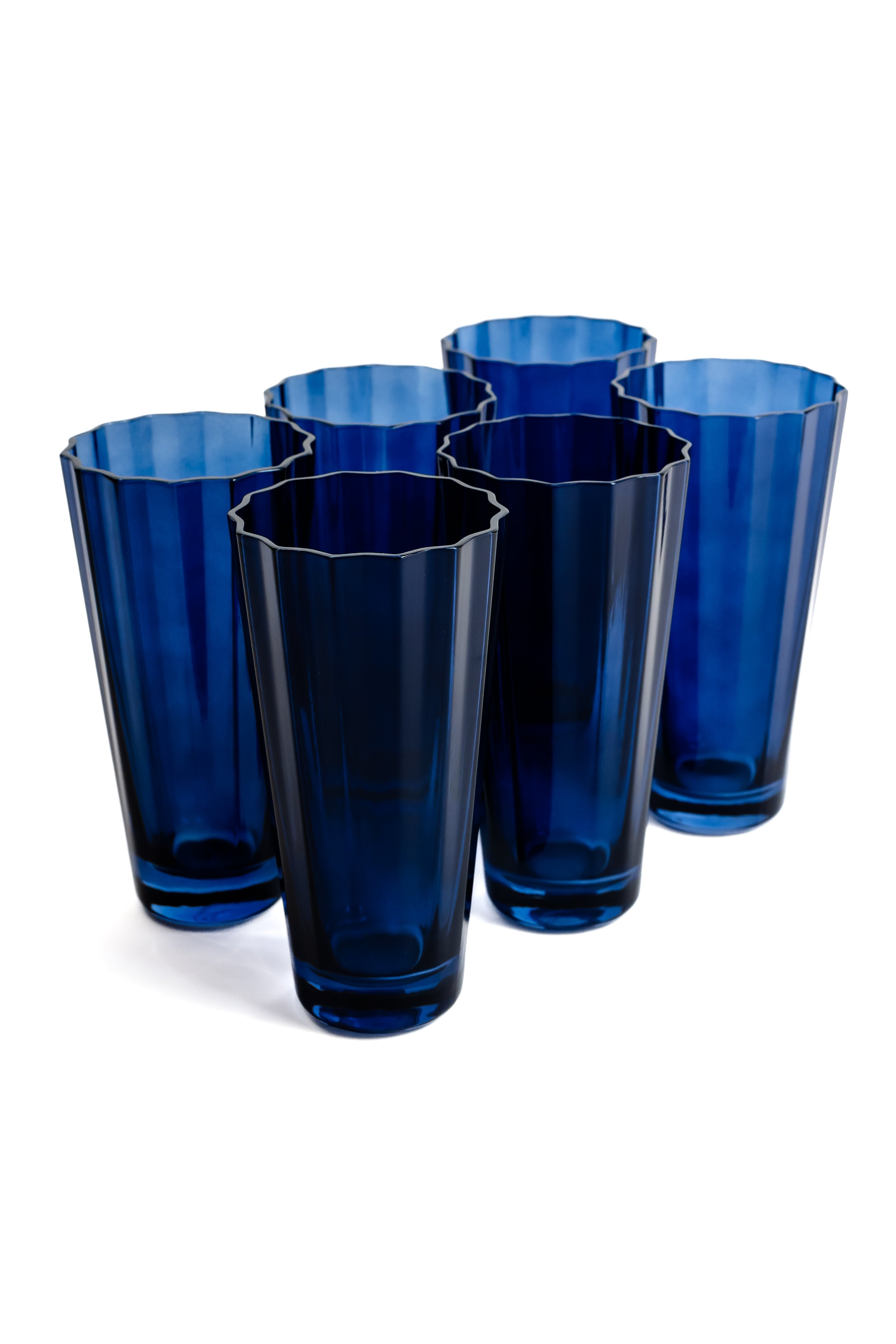 Estelle Colored Glass Estelle Colored Sunday High Balls - Set of 6 {Midnight Blue} - view 6