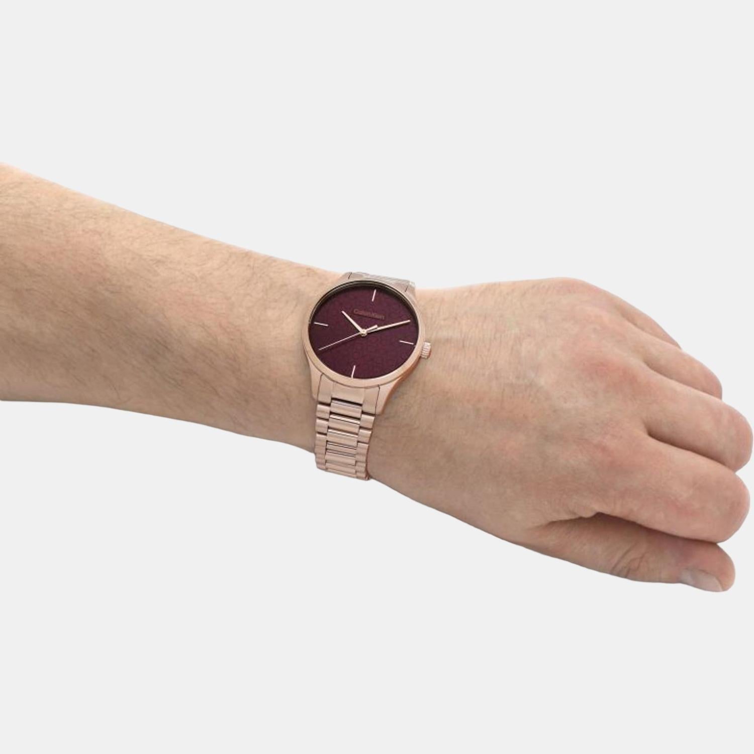 Calvin Klein Ck Iconic Unisex Quartz Brown Dial Analog Stainless Steel Watch 25200169 - view 4