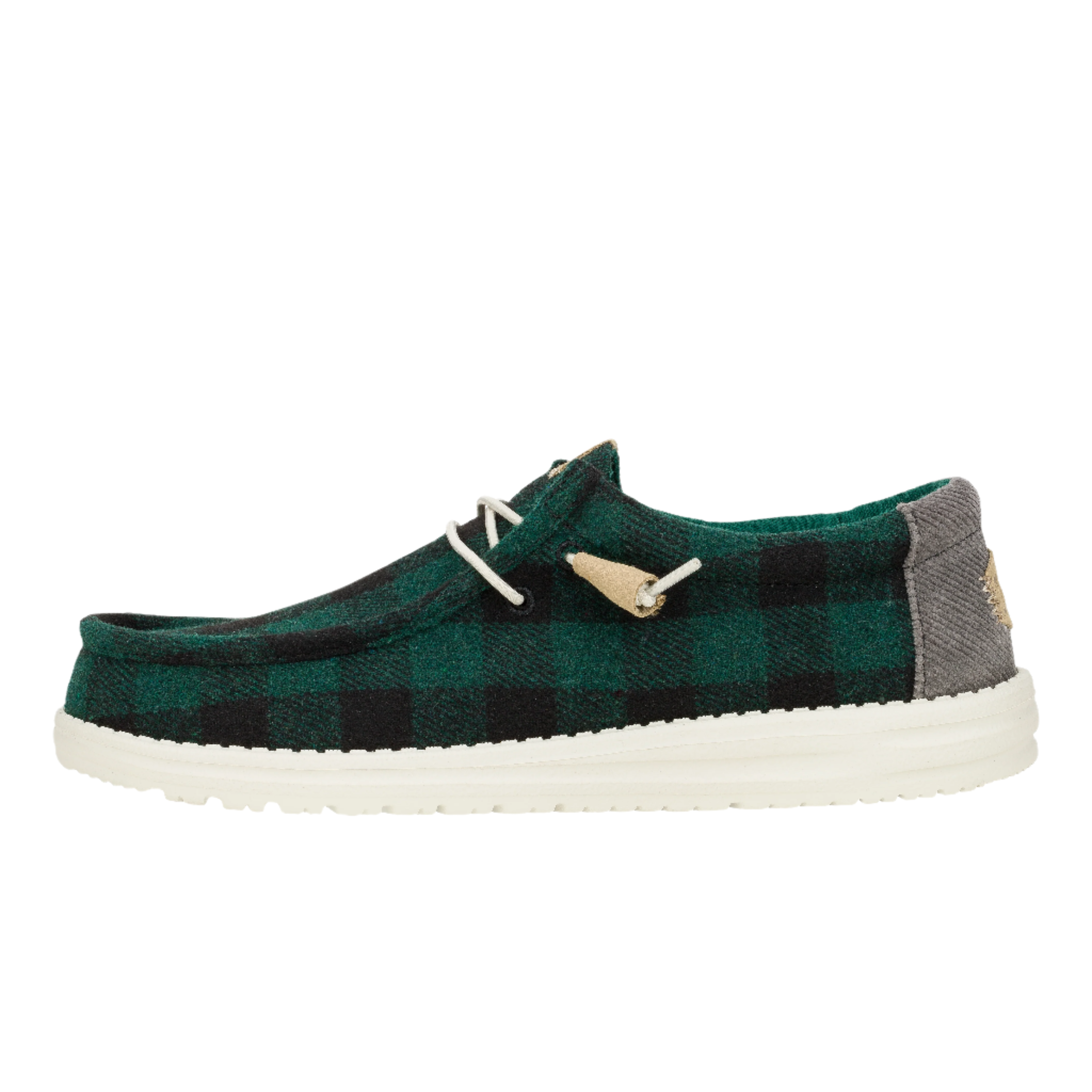 HEYDUDE shoes Wally Buffalo Plaid - Hunter Green