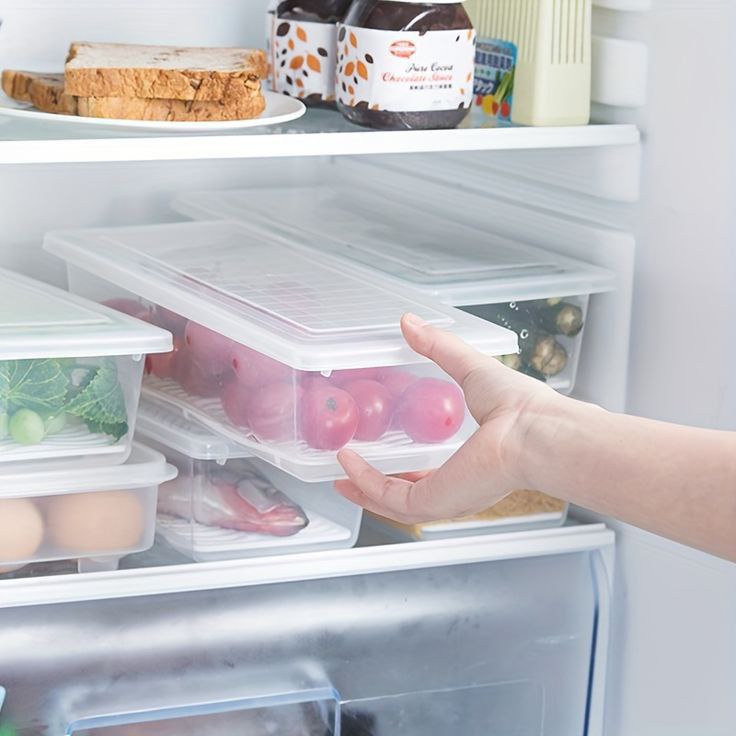 Catterton Transparent Fridge Food Storage Boxes (Set Of 3)
