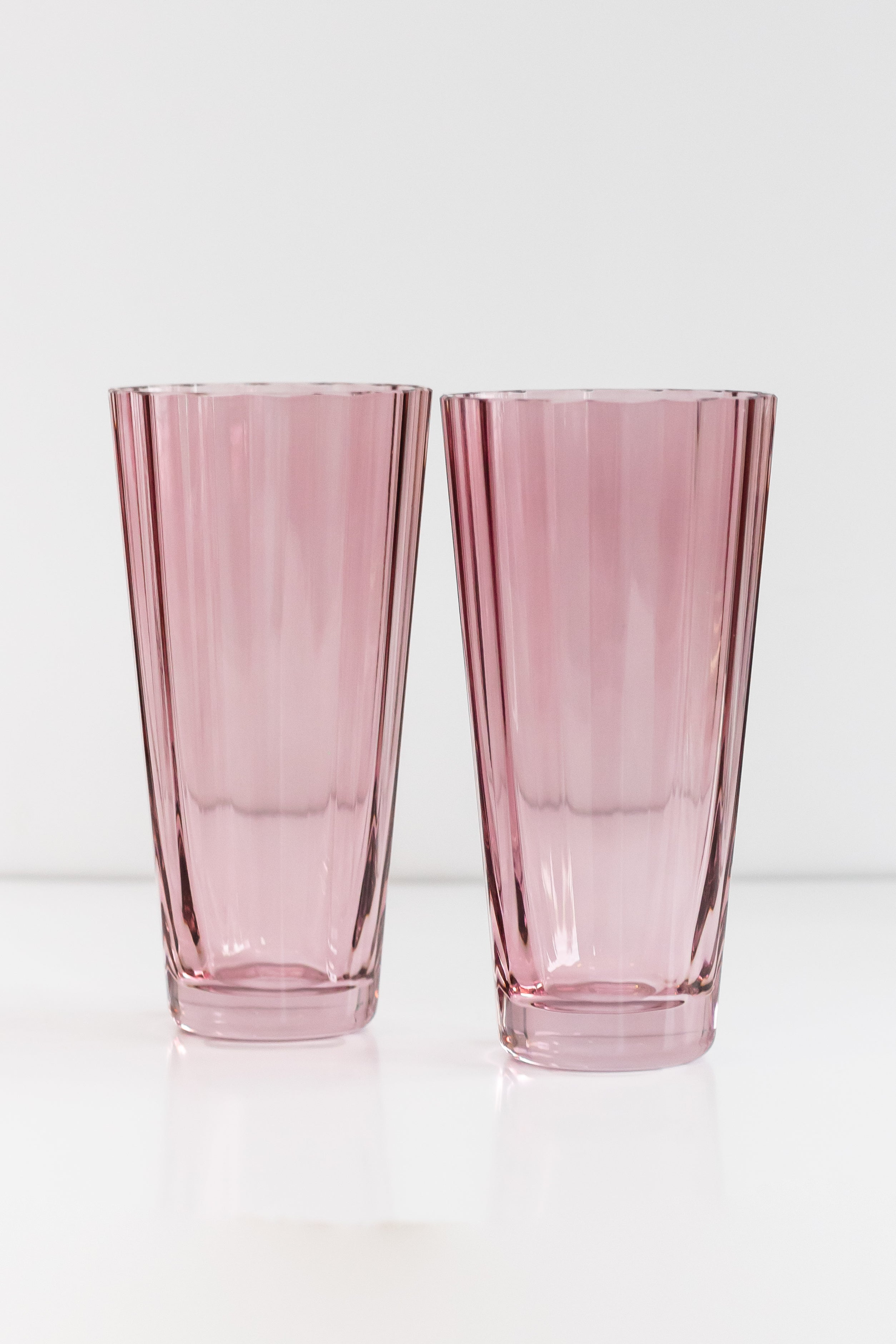 Estelle Colored Glass Estelle Colored Sunday High Balls - Set of 2 {Rose}