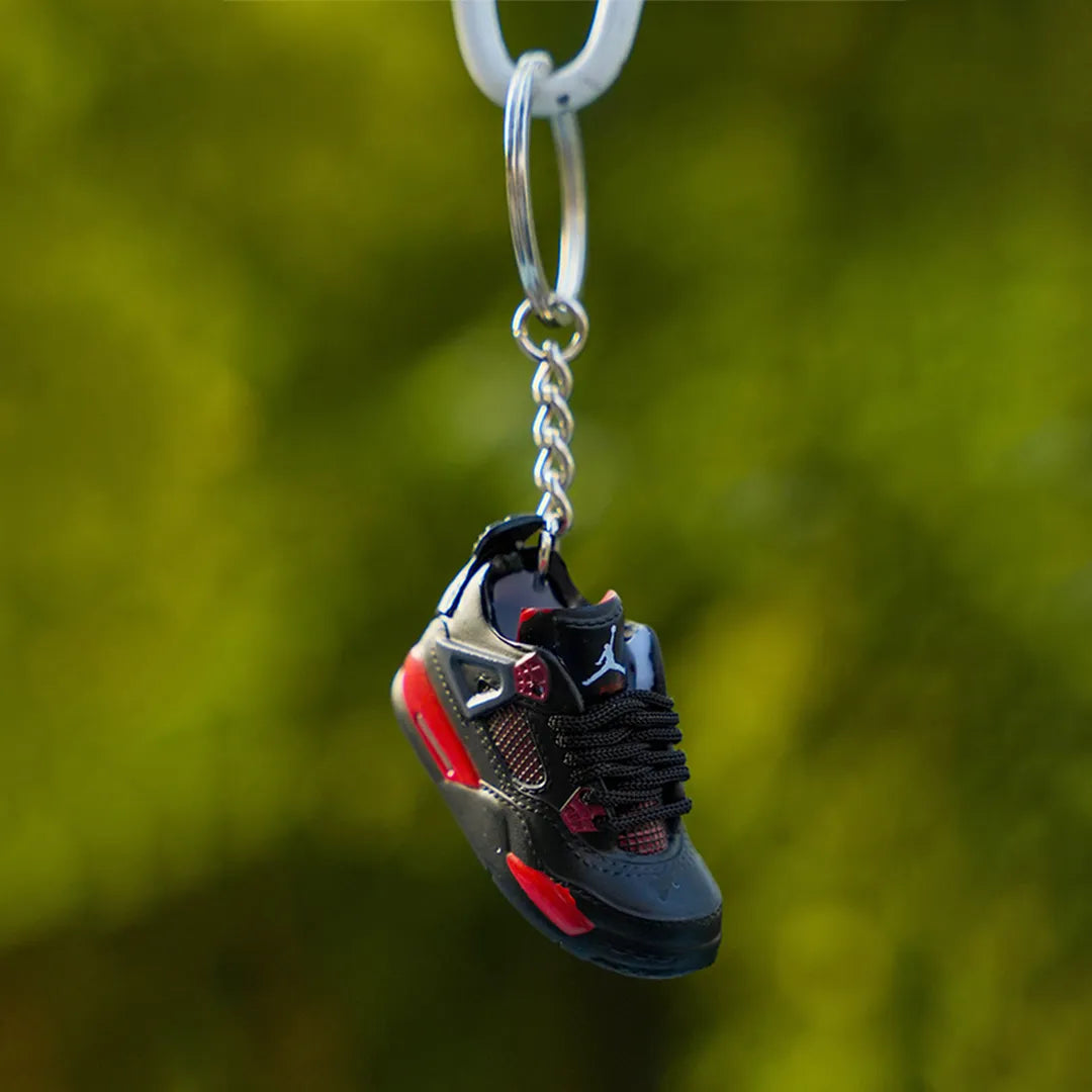 Kicks Machine 3D sneaker keychain AJ4 Red Thunder