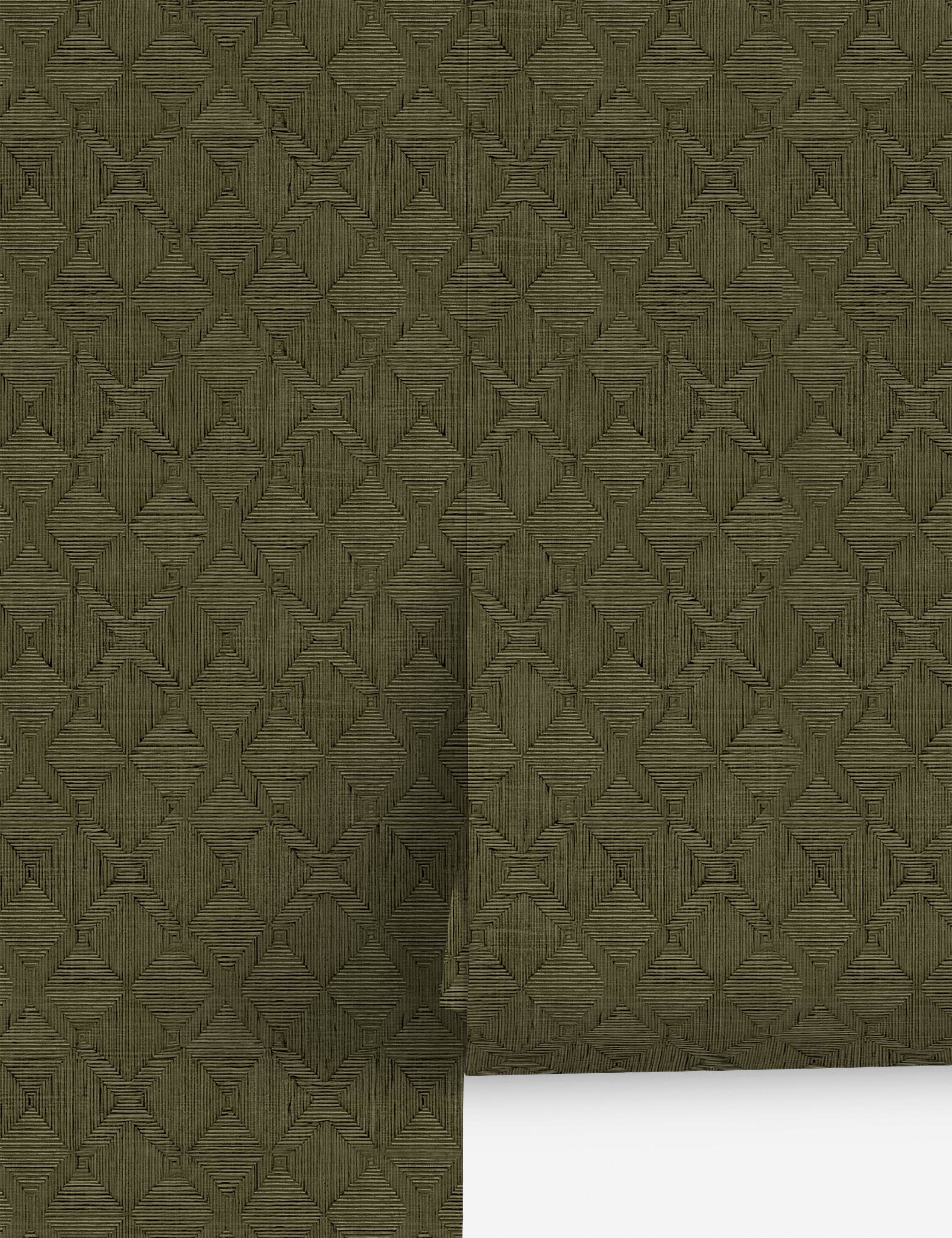 Lulu and Georgia Hoffmann Faux Sisal Textured Peel + Stick Wallpaper by Jeremiah Brent - view 2