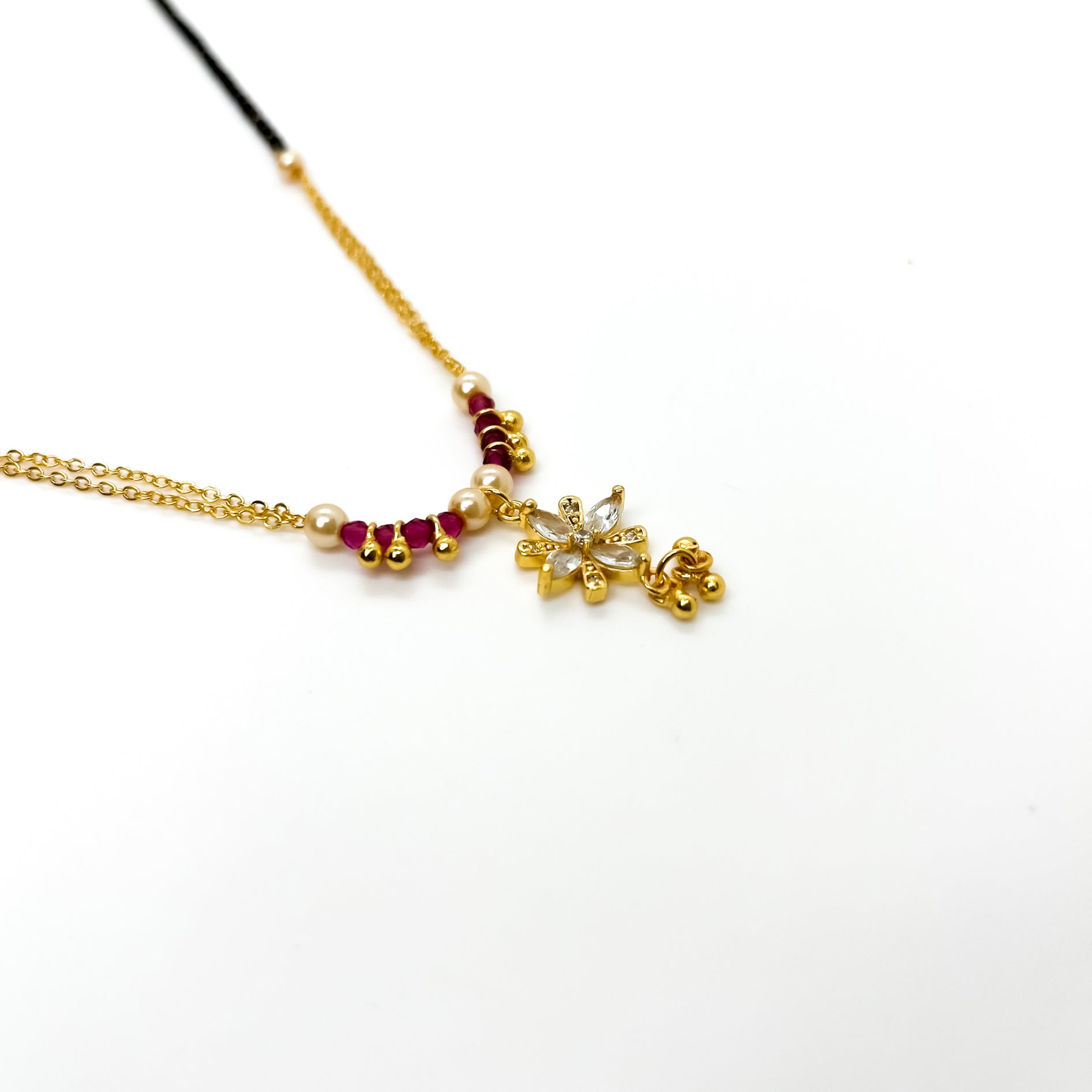 Branta Diamond Flower Mangalsutra For Women - view 3