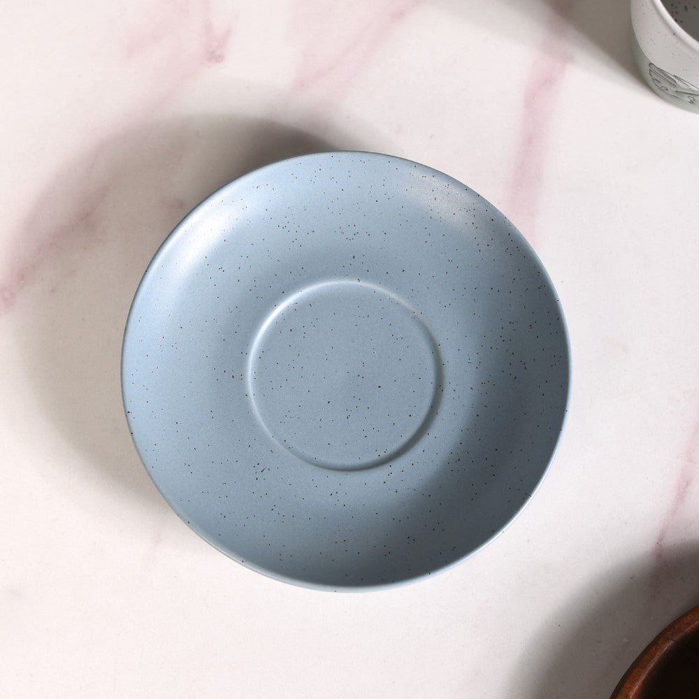 Nestasia Serene Tropics Ceramic Tea Cup And Saucer Set Of 4 Blue 225ml - view 8