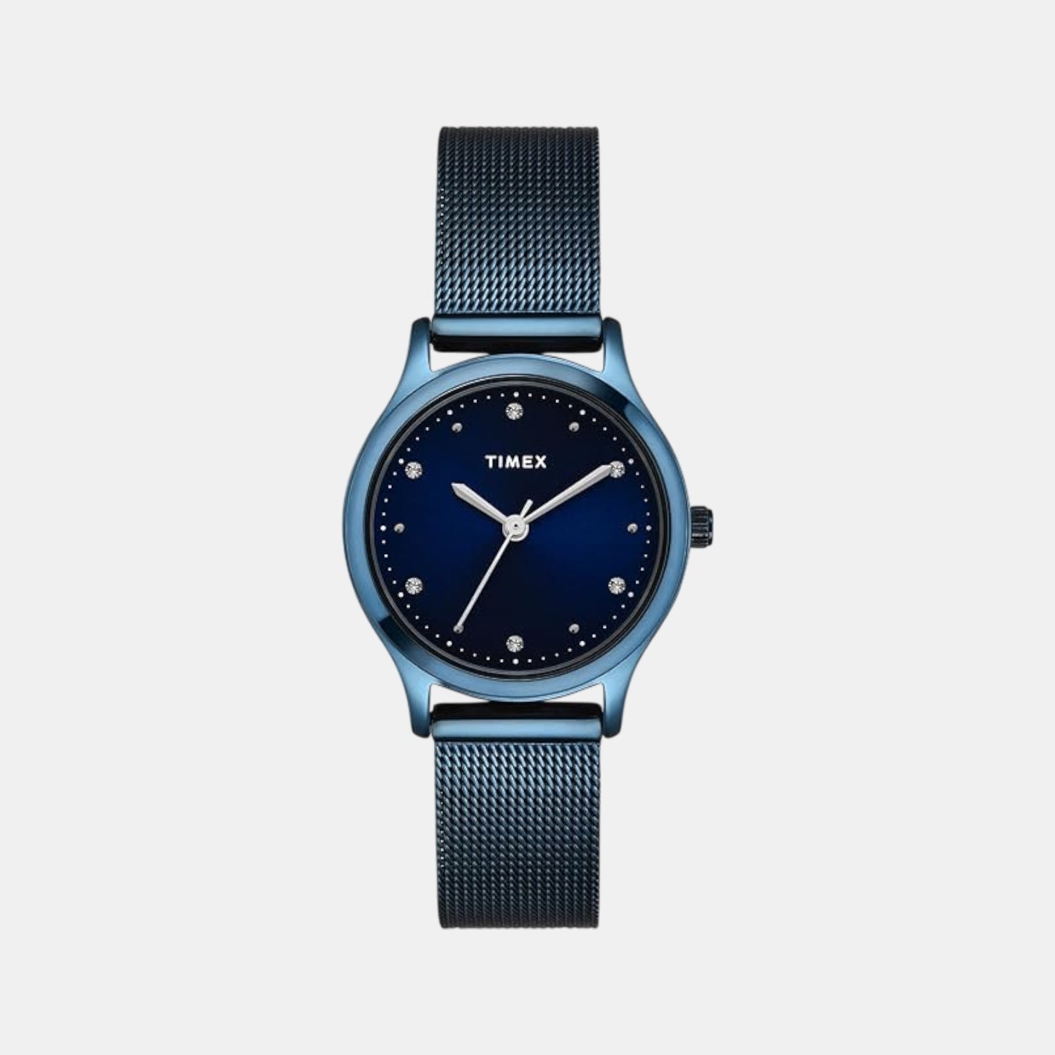 Timex Fashion Women Quartz Blue Dial Analog Stainless Steel Watch TW0TL8717