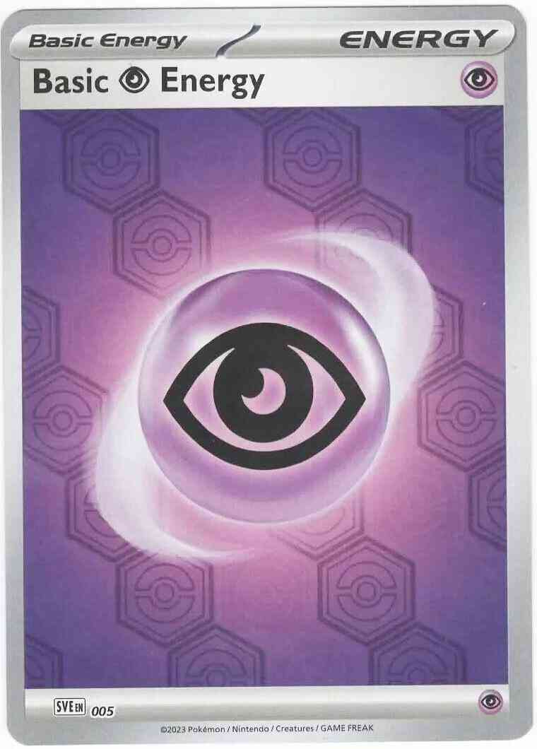 Pokémon Basic Psychic Energy - 005 - Common [sve-005] [Reverse Holo]
