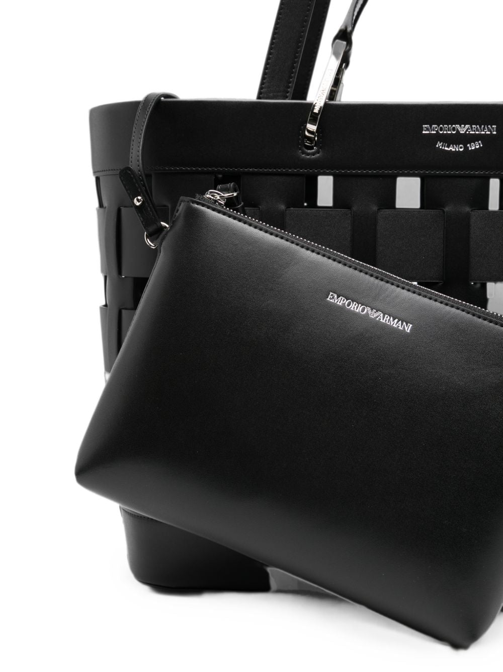 Emporio Armani Woven Tote Bag – 100% Polyurethane - view 4