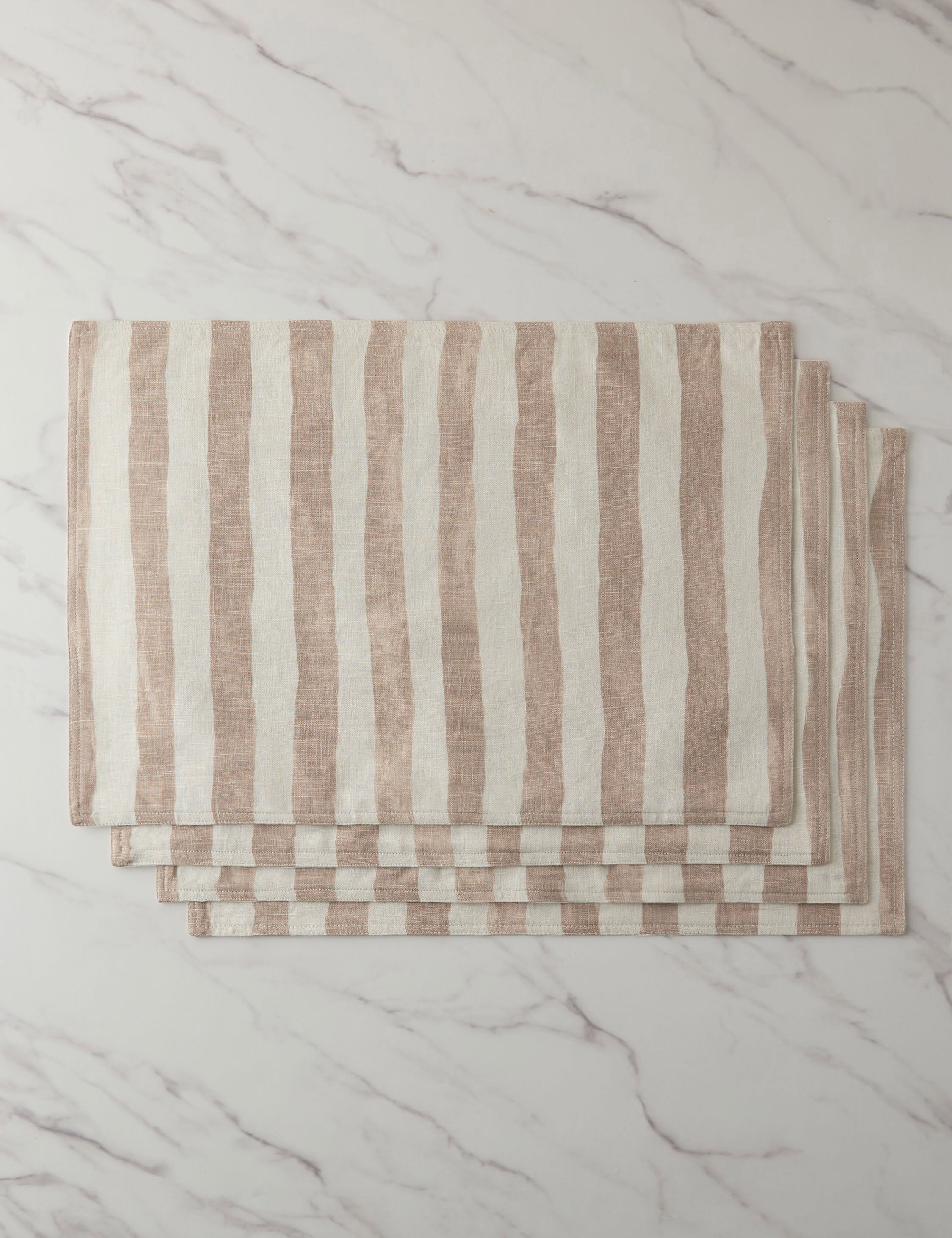 Lulu and Georgia Painterly Stripe Linen Placemats (Set of 4) by Sarah Sherman Samuel - view 5