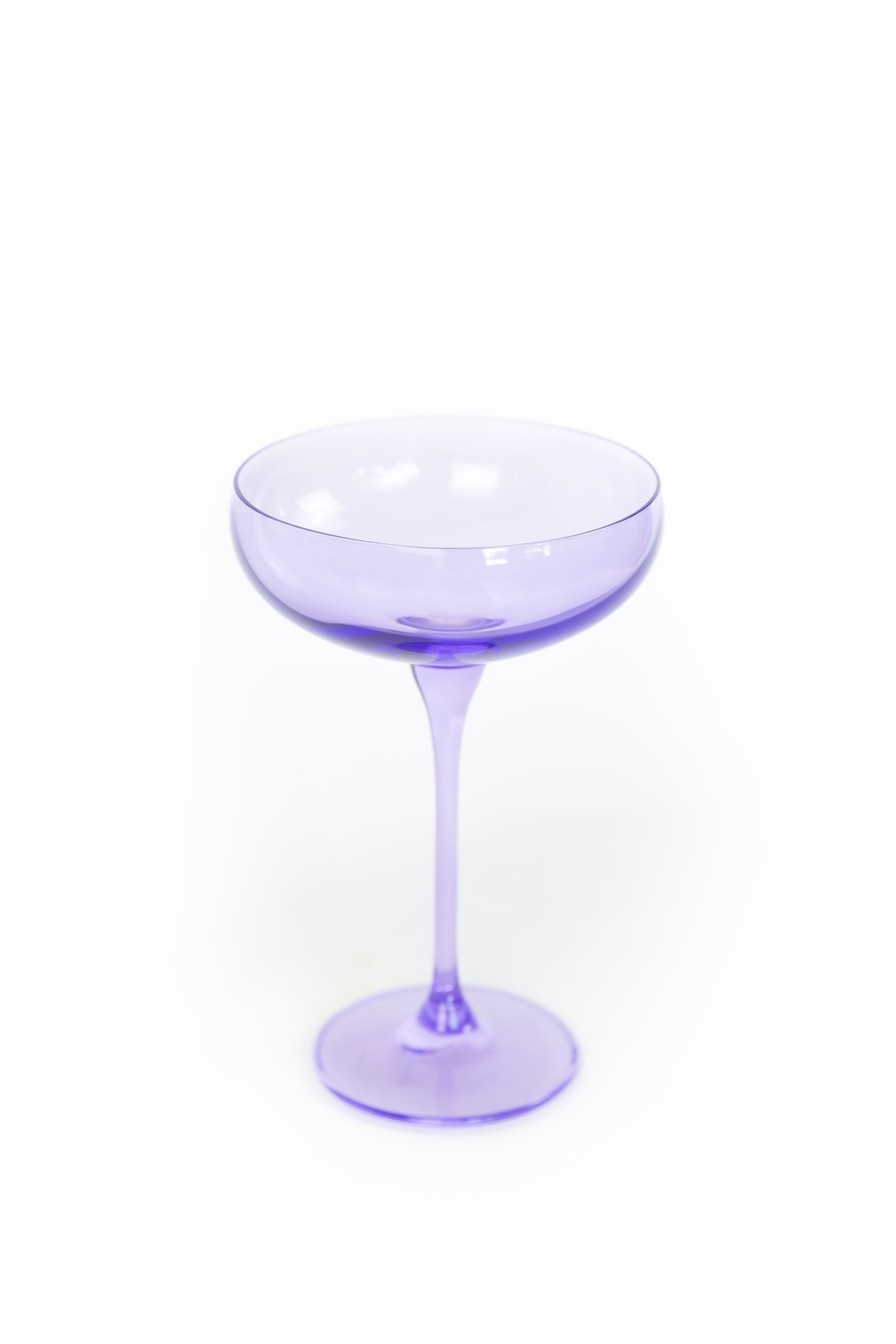 Estelle Colored Glass Estelle Colored Champagne Coupe Stemware - Set of 2 {Lavender} - view 7