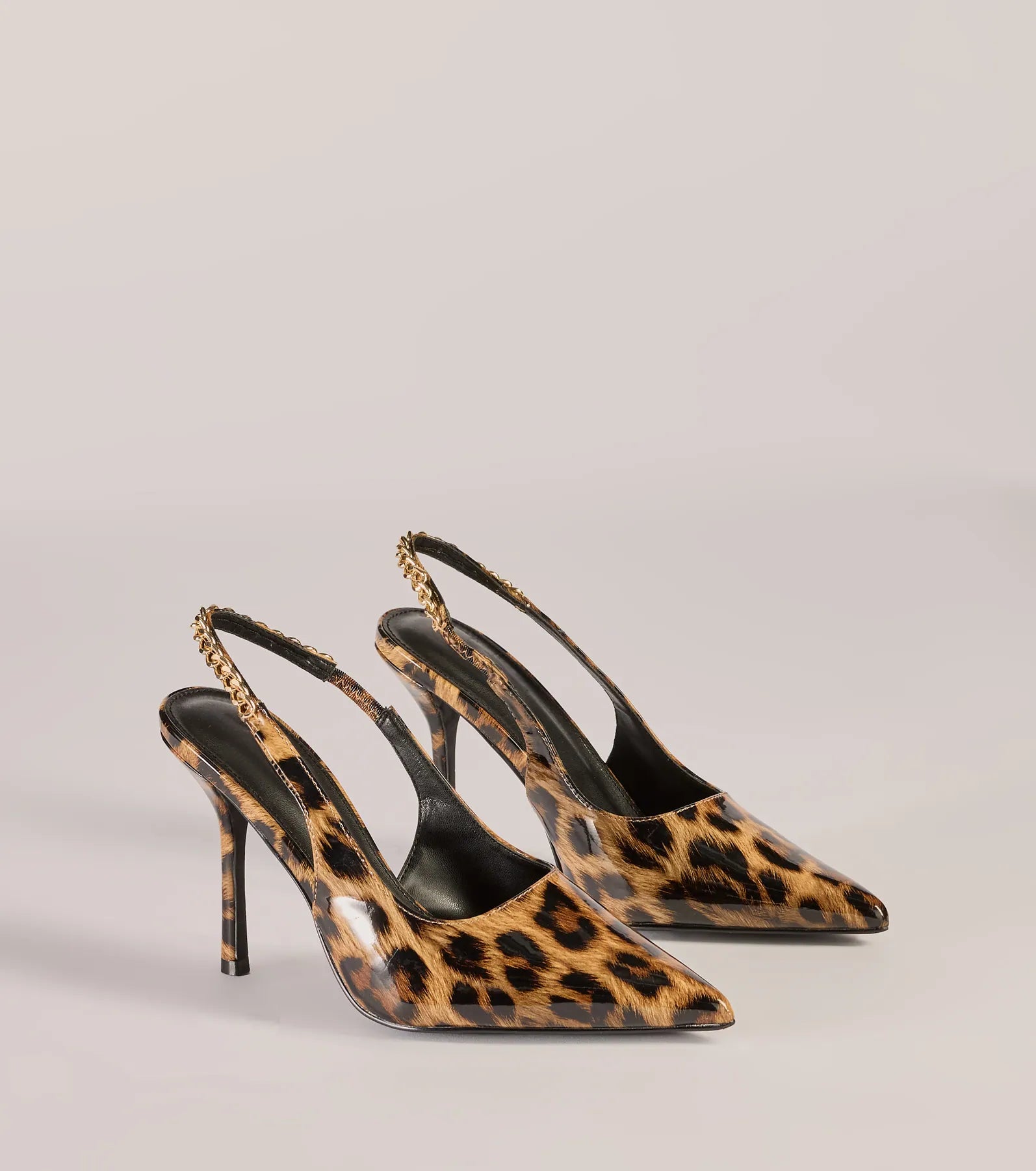 Windsor Wild Glam Leopard Print Slingback Pumps