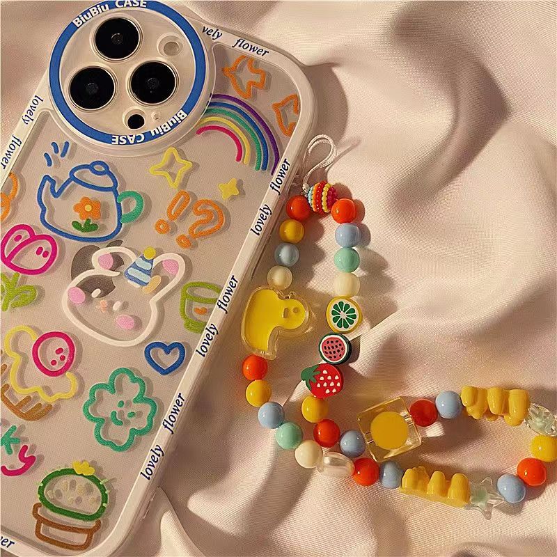 Peeperly Cheerful Teddy Bear Beads Phone Charm - view 5