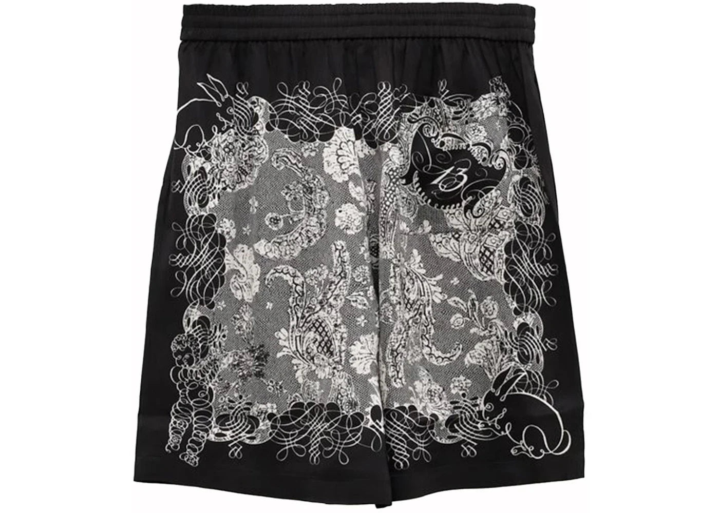 Acne Studios Casual Printed Shorts Black/Ecru Bm9 - view 2