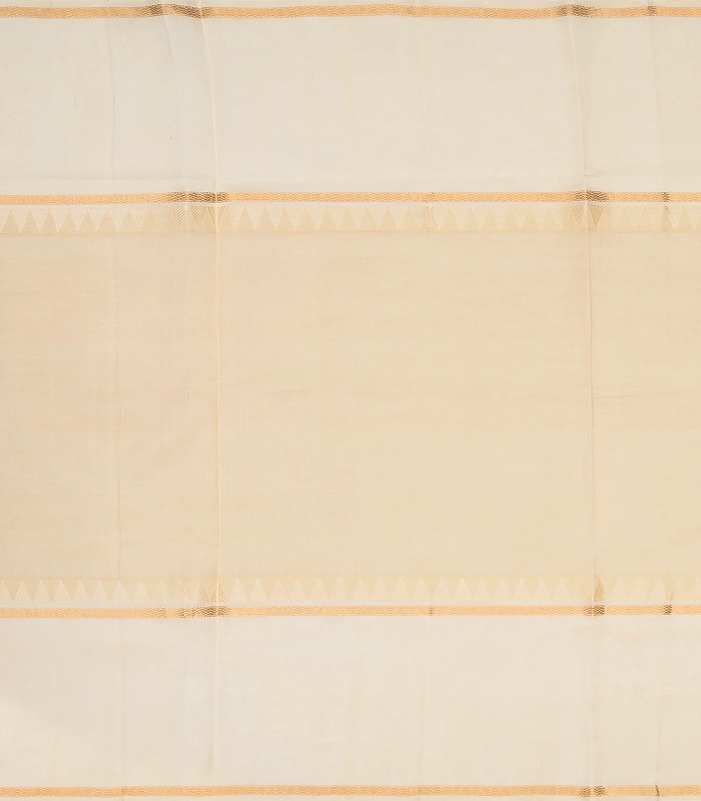 RmKV Light Peach Handloom Chirala Soft Silk Saree With Zari Checks-Light Peach - view 2