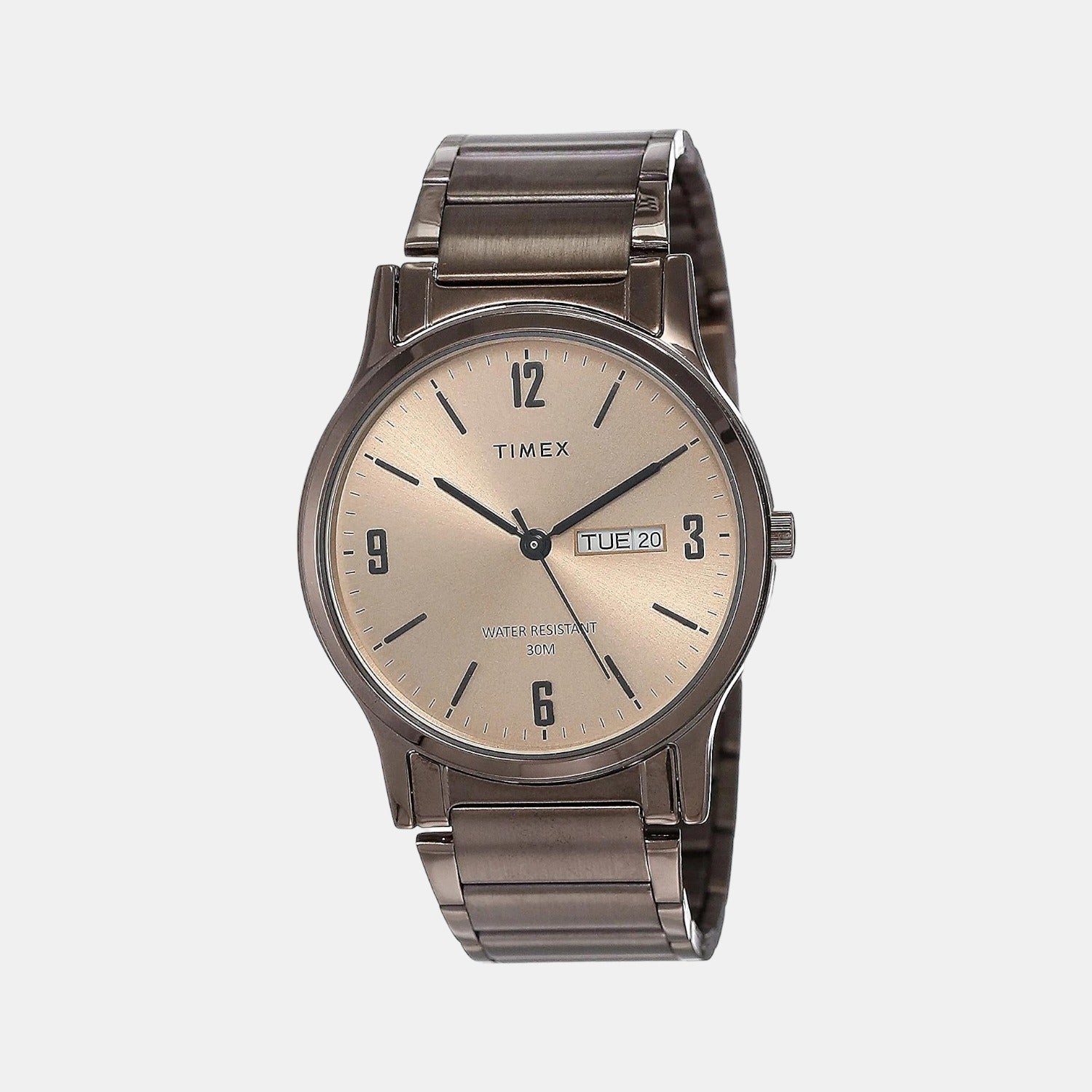 Timex Classics Unisex Quartz Rose Gold Dial Analog Stainless Steel Watch TW00PR265