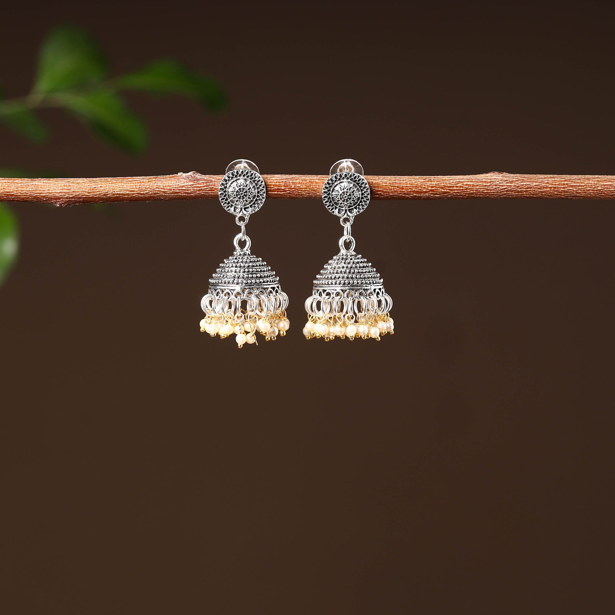 JALPARI Anayat Handcrafted GS Beaded Jhumki Earrings