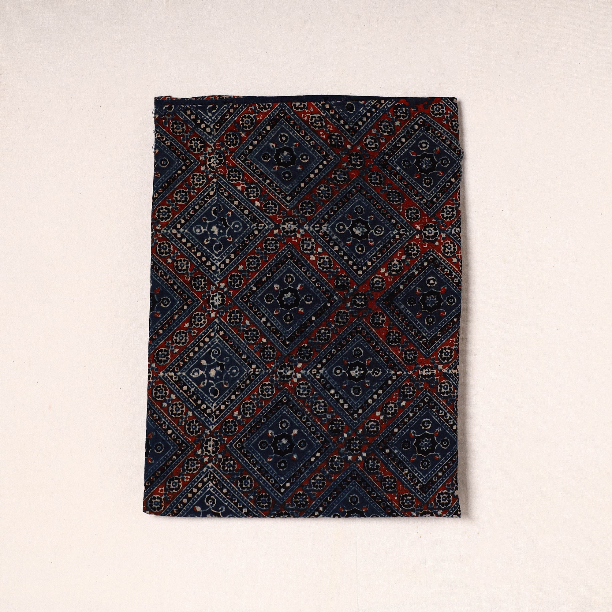 KACHCHH JI CHHAAP Blue - Ajrakh Block Printed Cotton Precut Fabric (1 meter) 32