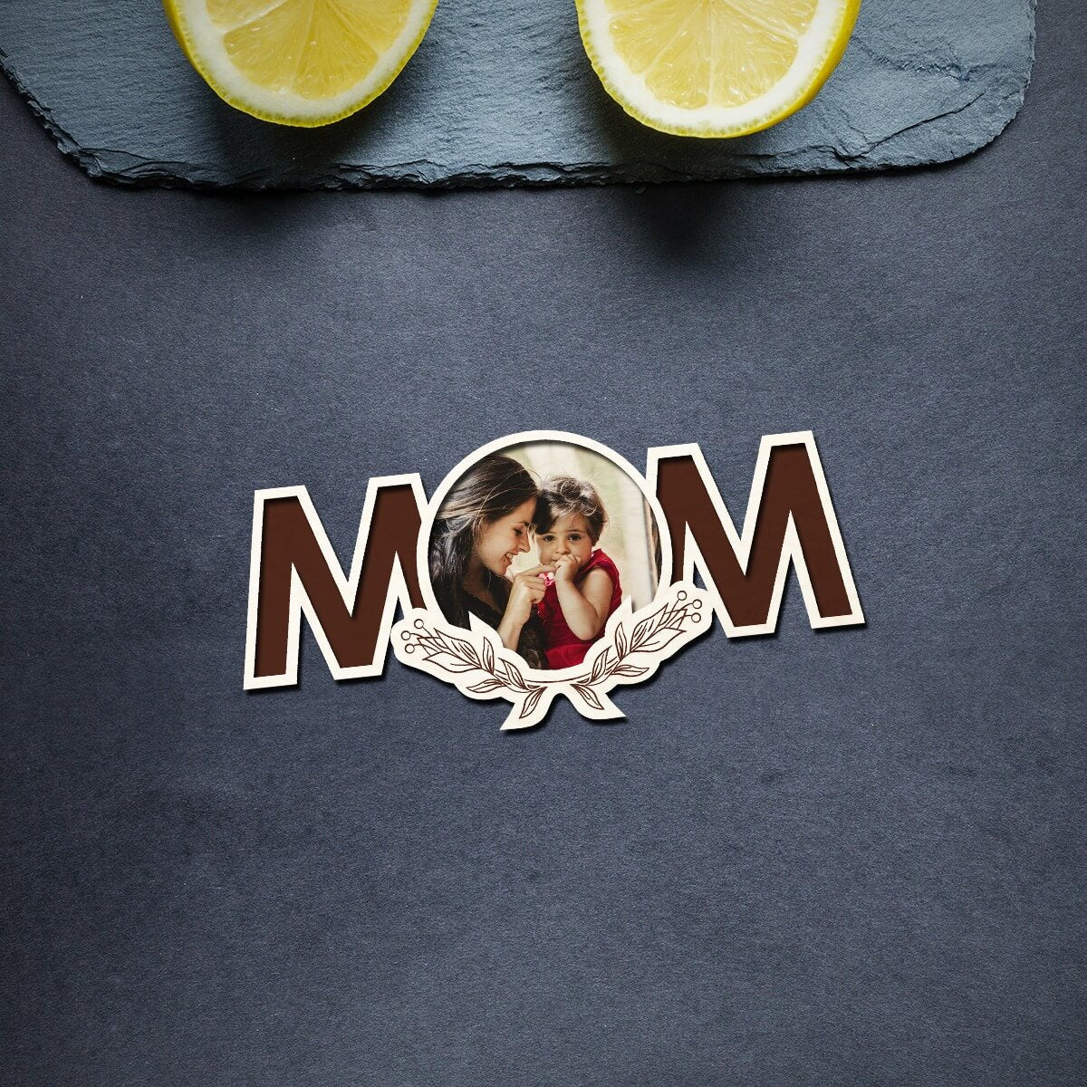 Chitra Chaya Personalized Mom Wooden Fridge Magnet - view 2