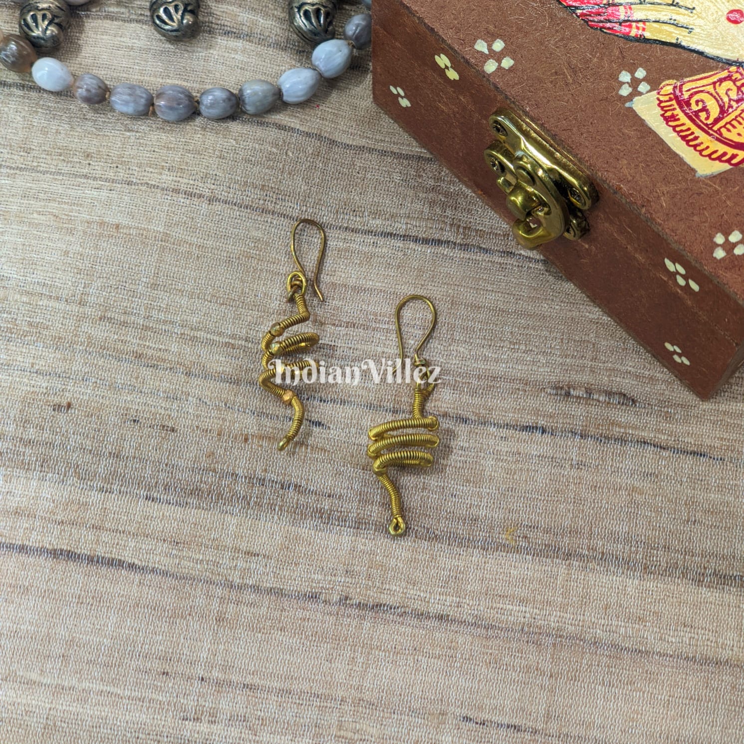 IndianVillèz Handmade Dhokra Tribal Earring