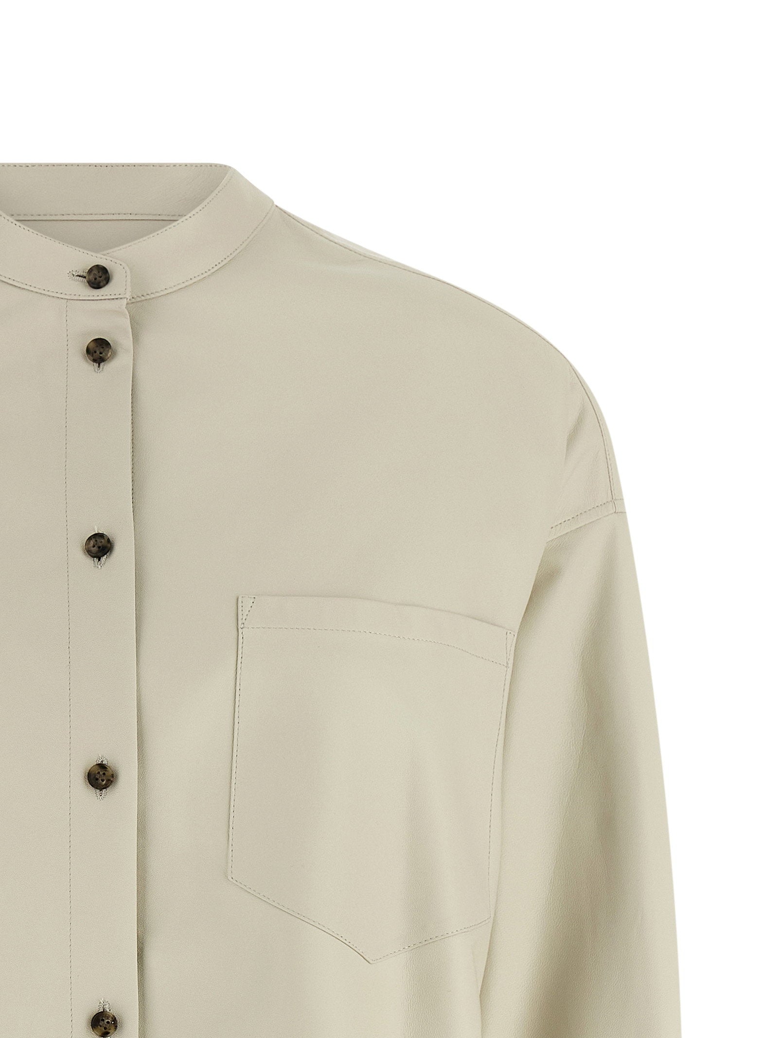 Yves Salomon Leather Shirt - view 3