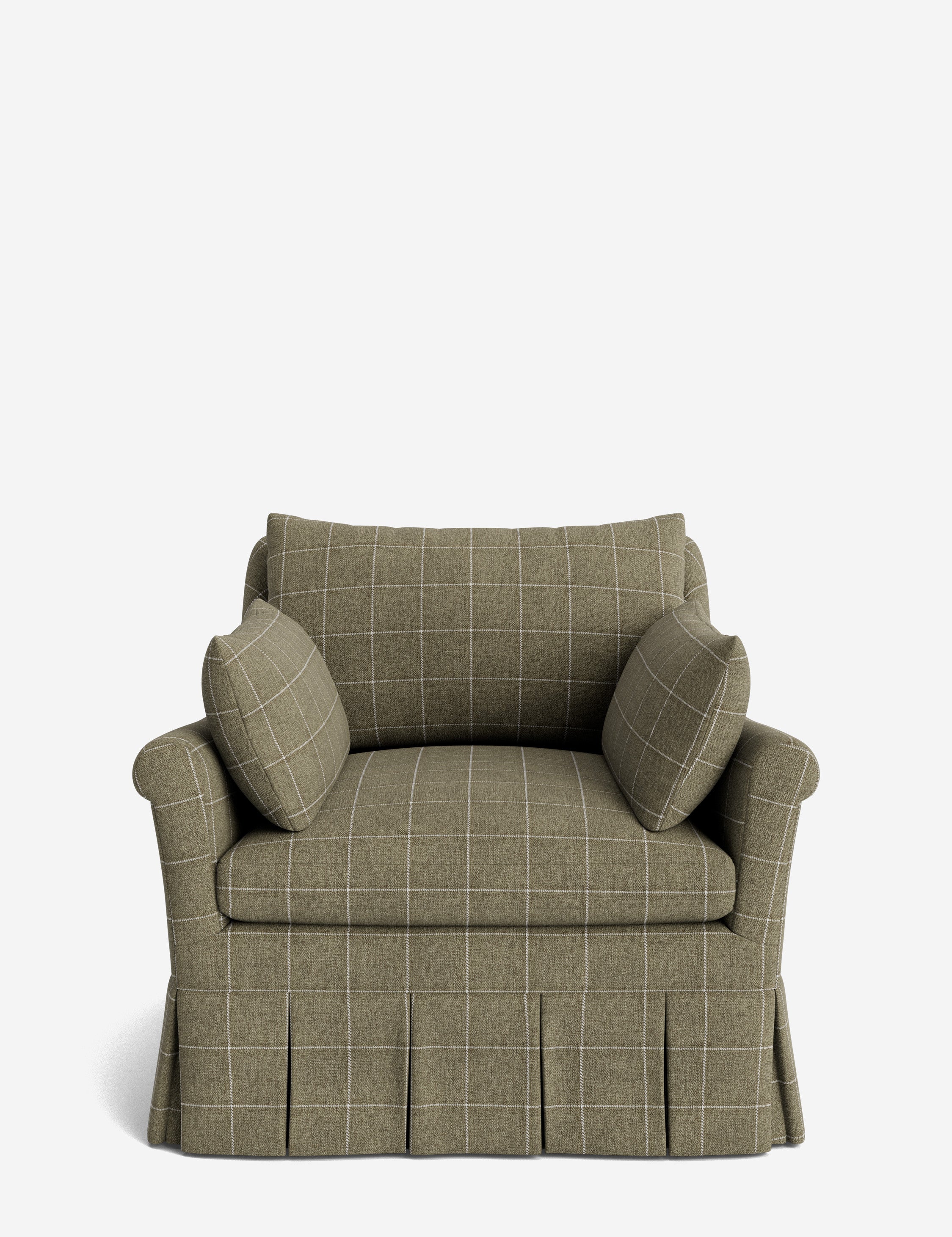 Lulu and Georgia Portola Rolled Arm Luxe Depth Pleated Chair - view 19