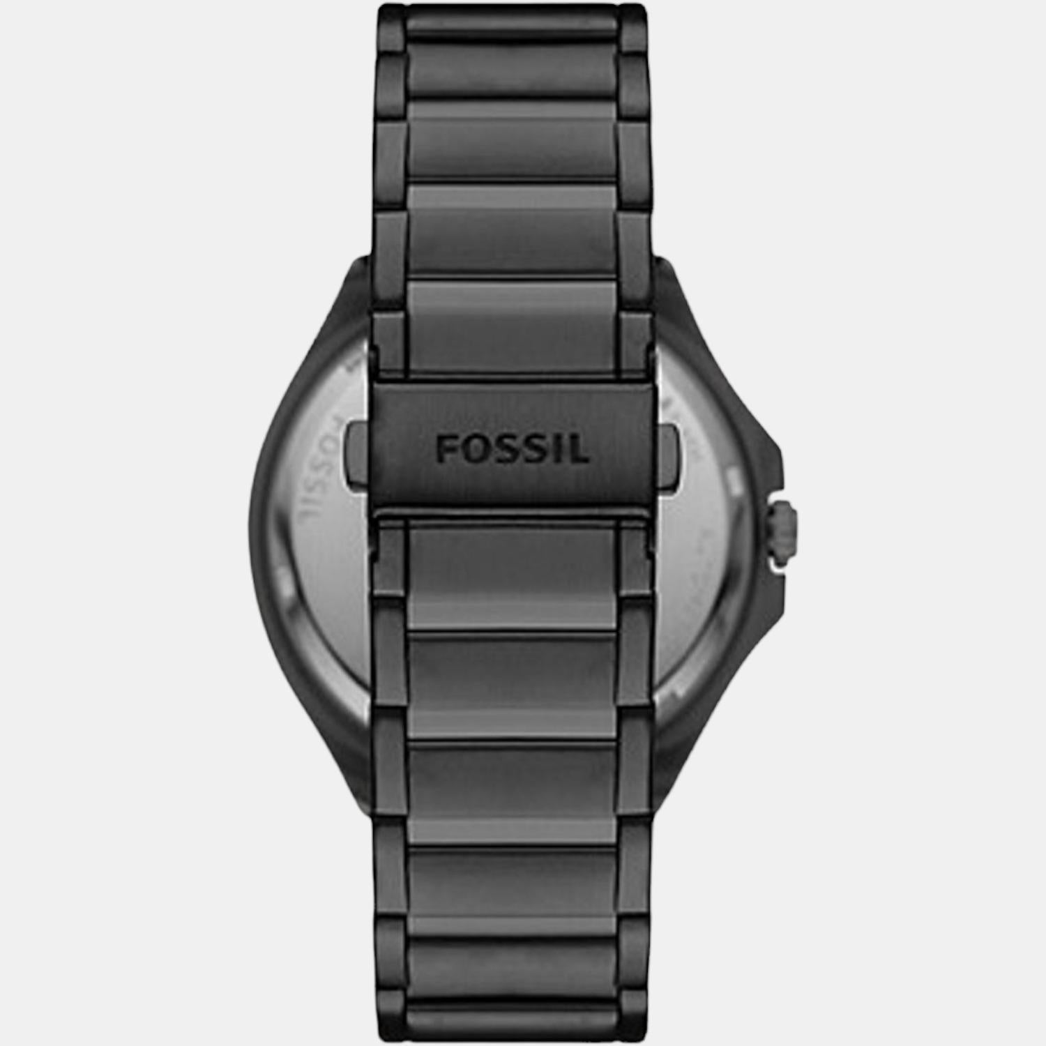Fossil Evanston Men Automatic Black Dial Analog Stainless Steel Watch BQ2621 - view 3