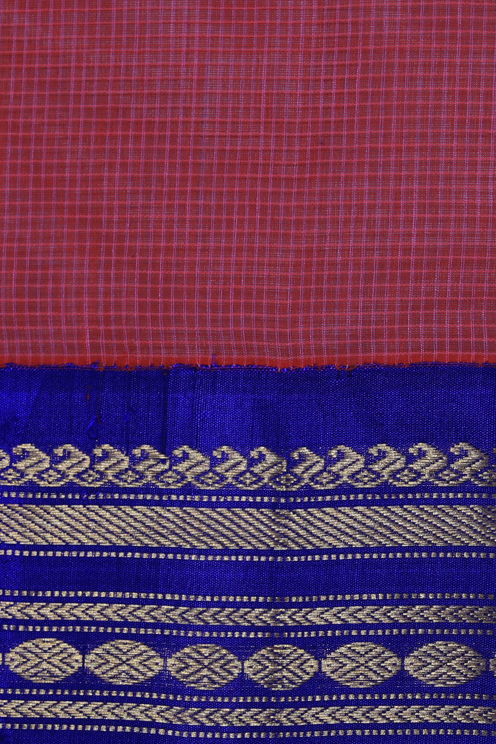 Kalanjali Gadwal Cotton Fuchsia-Pink Saree – Women's - view 2