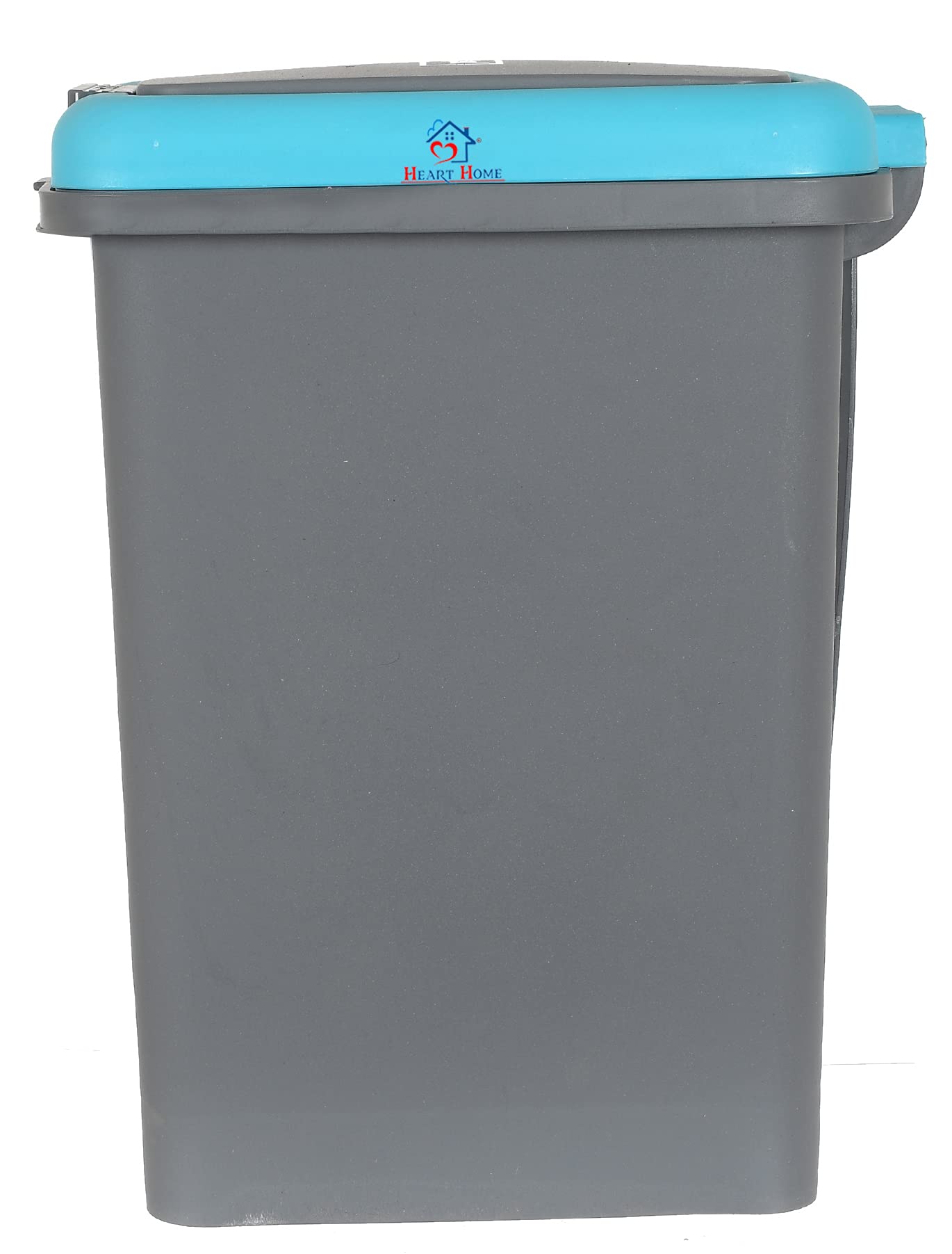 Heart Home 6.5 Ltr Plastic Push & Pedale Dustbin For Home, Kitchen, Office And Bathroom Garbage With Lid,Set of 2 (Grey & Blue) - view 3