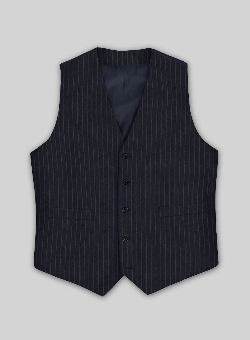 StudioSuits Napolean Windsor Blue Stripe Wool Waist Coat