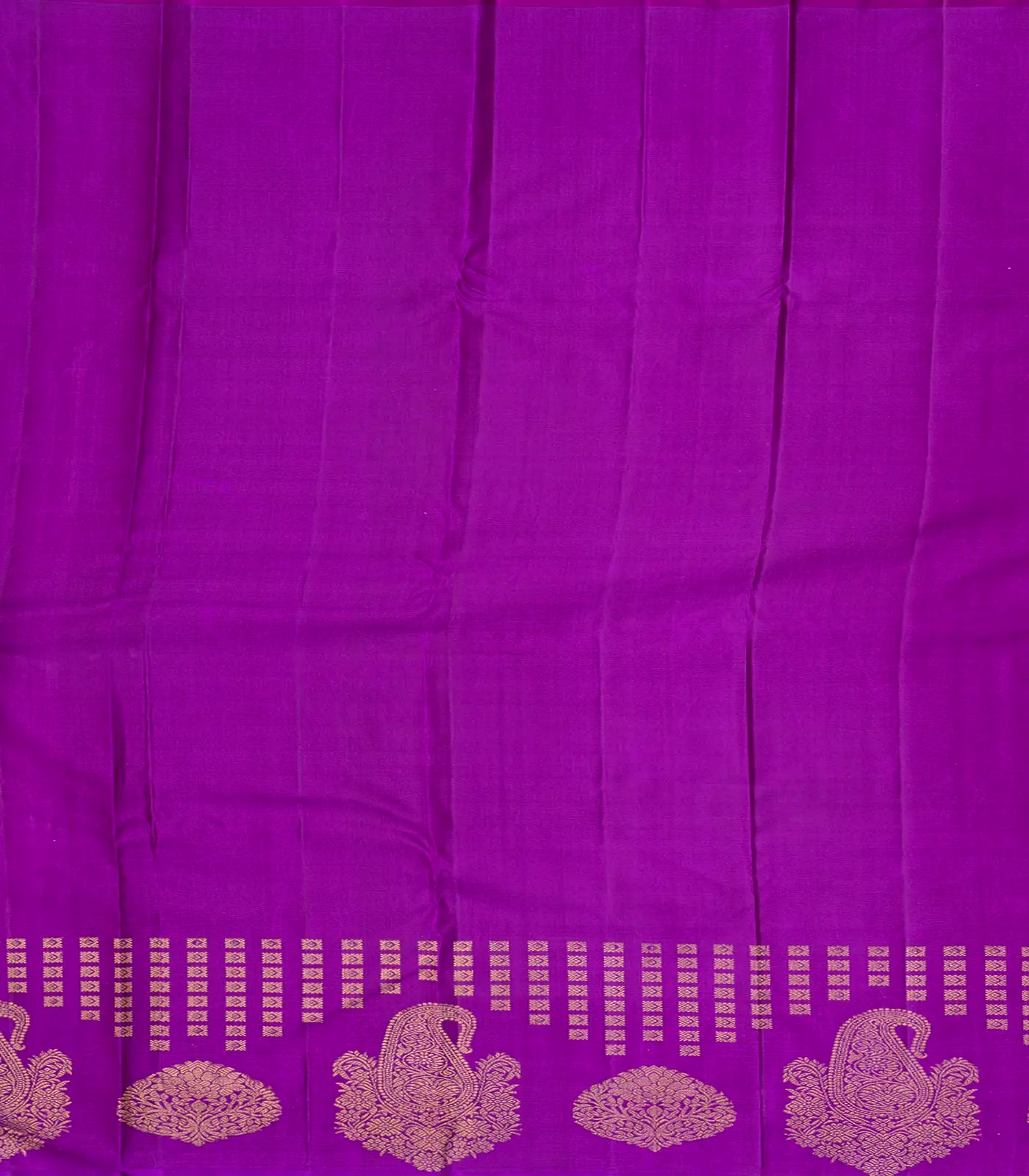 RmKV Green Handloom Kanchipuram Silk Saree With Floral Motifs-Green - view 4