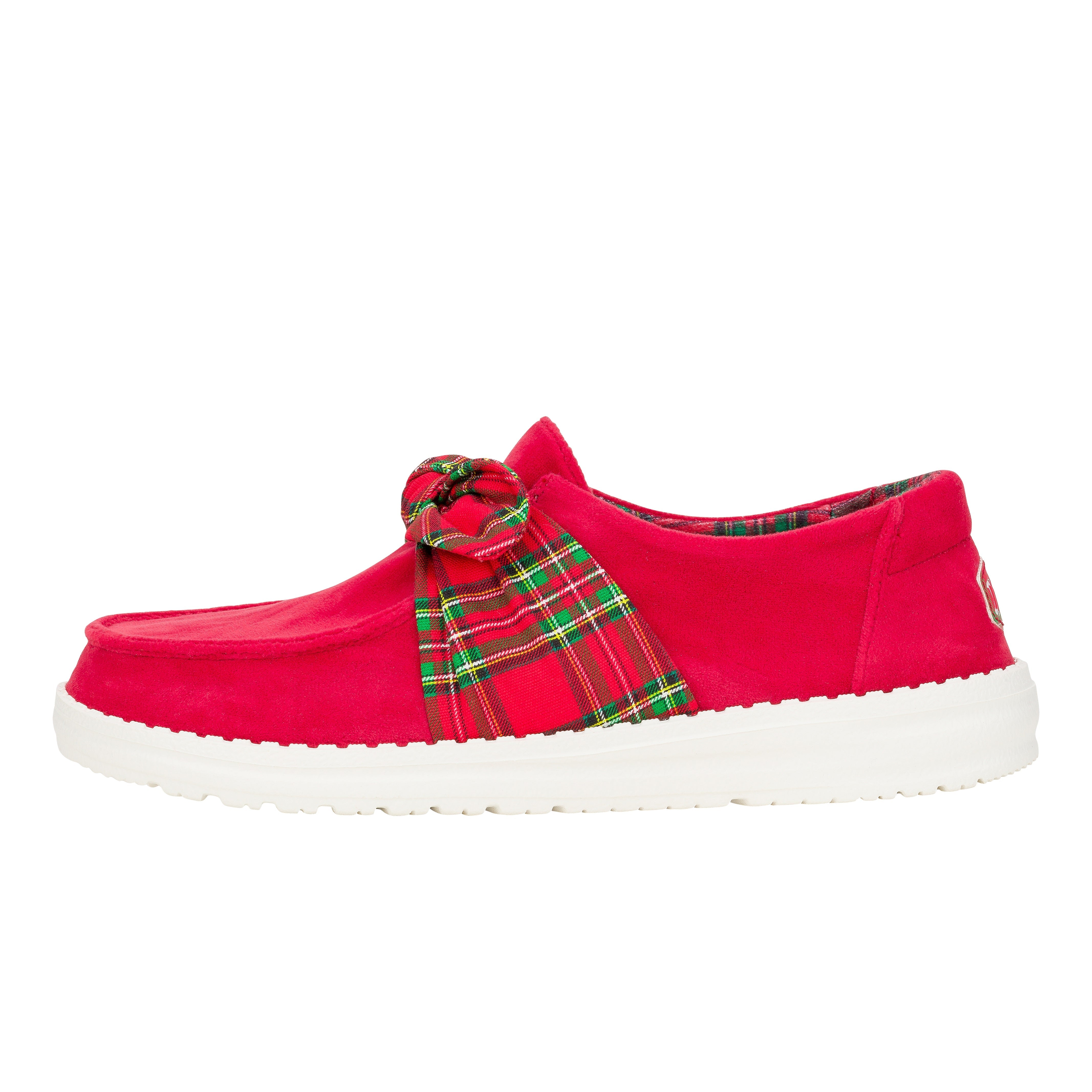HEYDUDE shoes Wendy Bow Tartan Plaid - Plaid/Red