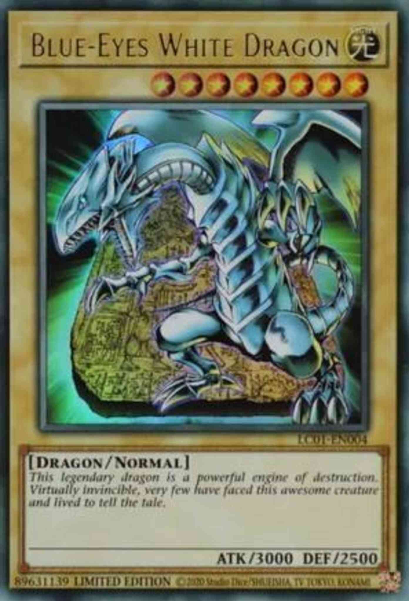 Yu-Gi-Oh! Blue-Eyes White Dragon - 25th Anniversary - LC01-EN004 - Ultra Rare - Limited