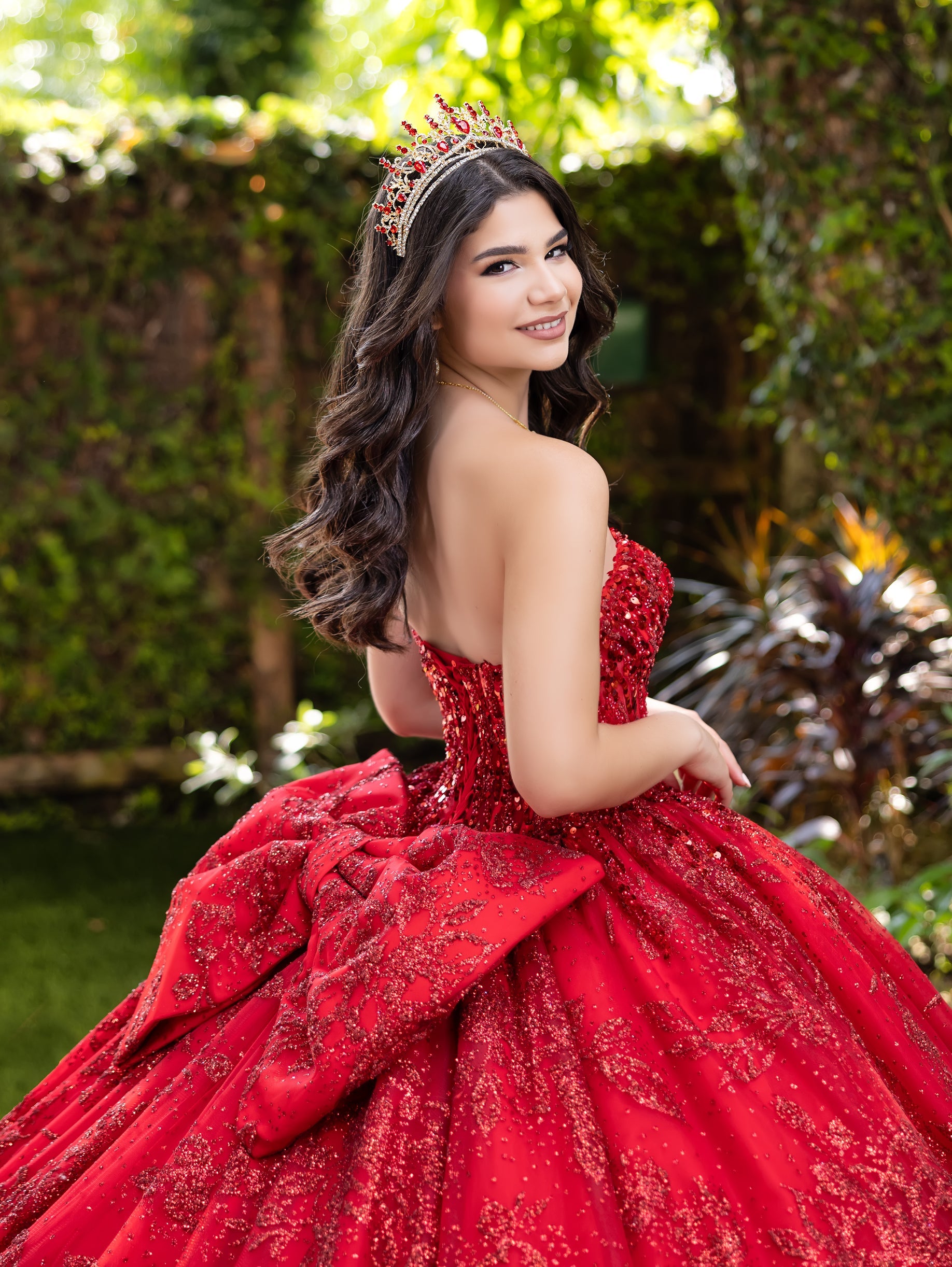 House of Wu Fiesta Gowns Glitter Strapless Ball Gown by LizLuo Fiesta 56527 - view 4